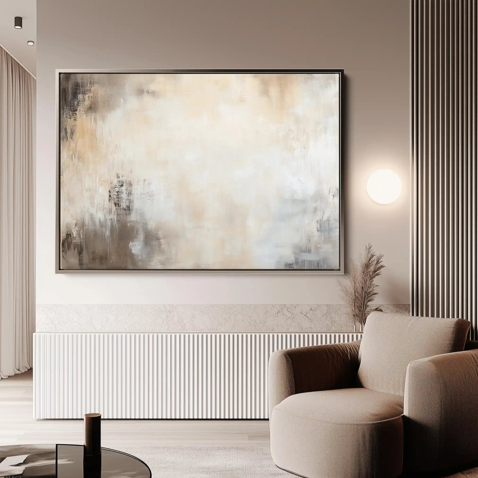 Abstract 356 Canvas Art 18" x 24" / 45 x 60 cm / Black