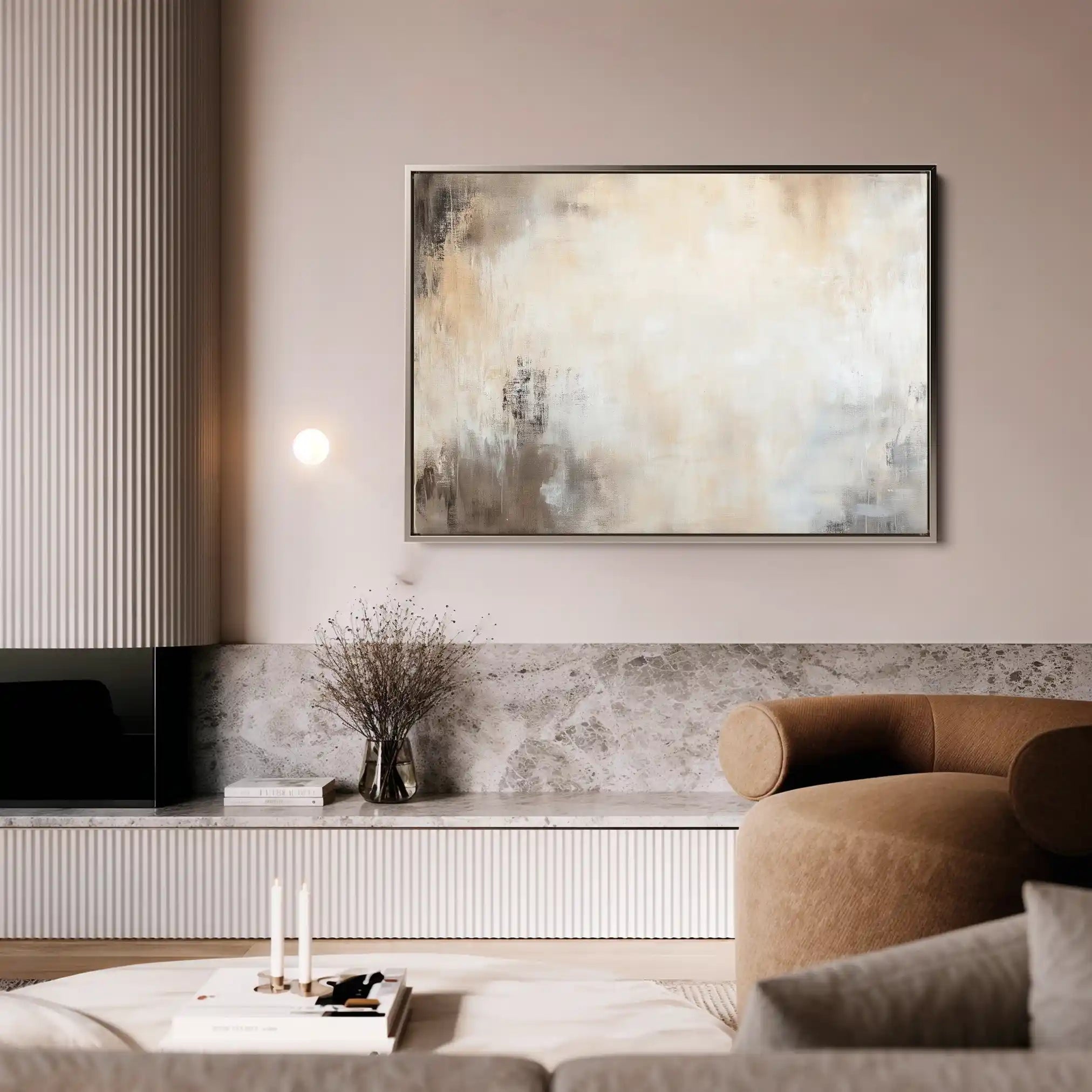 Abstract 356 Canvas Art 18" x 24" / 45 x 60 cm / Black