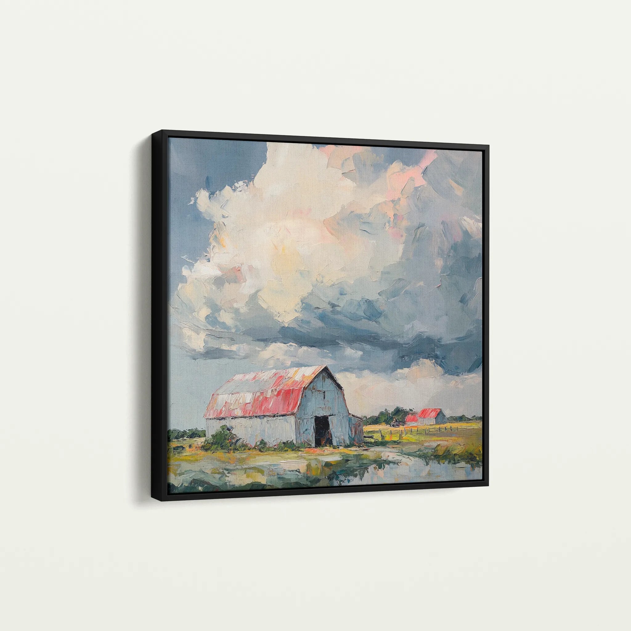 Landscape 356 Canvas Art 16" x 16" / 40 x 40 cm / Black
