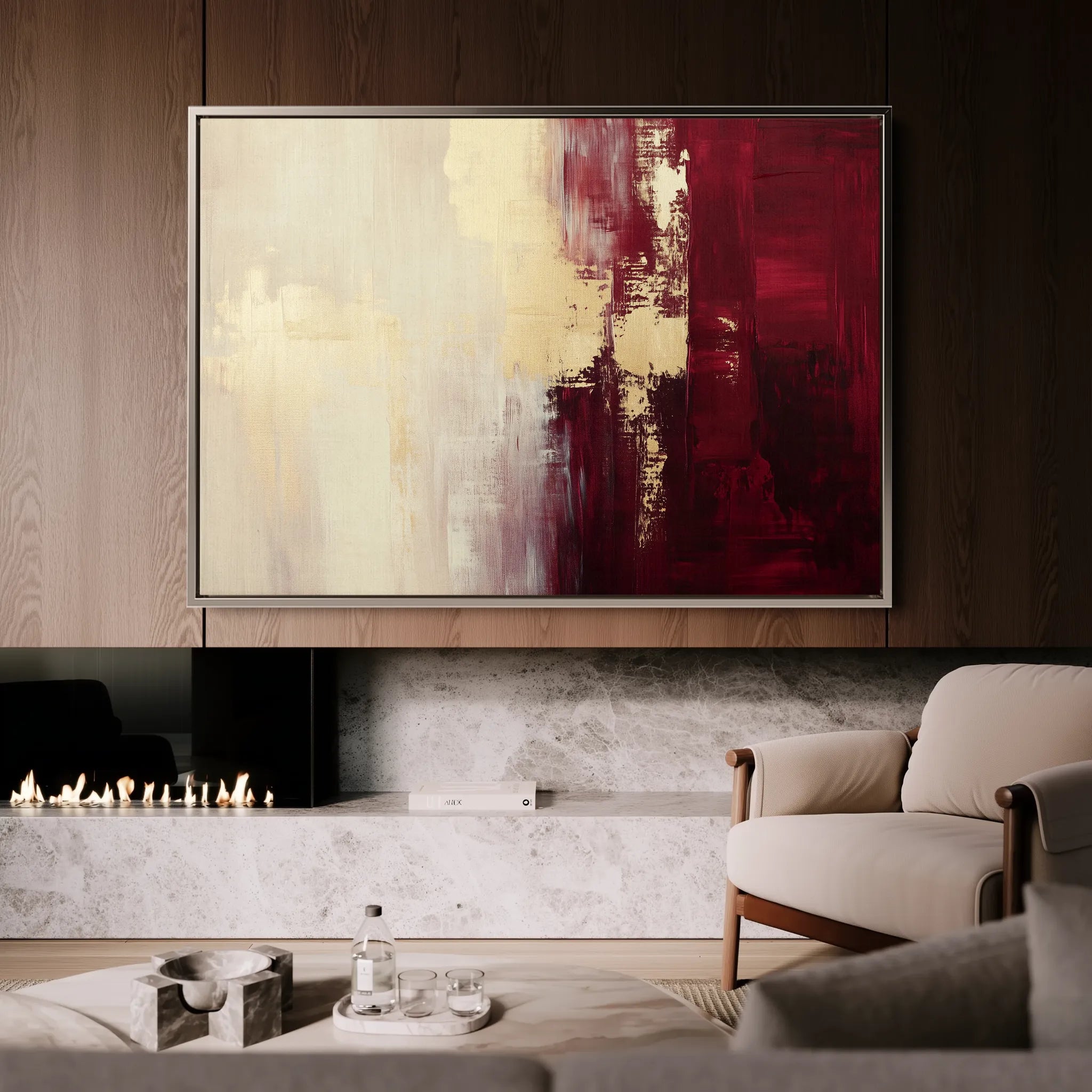Abstract 357 Canvas Art 18" x 24" / 45 x 60 cm / Black