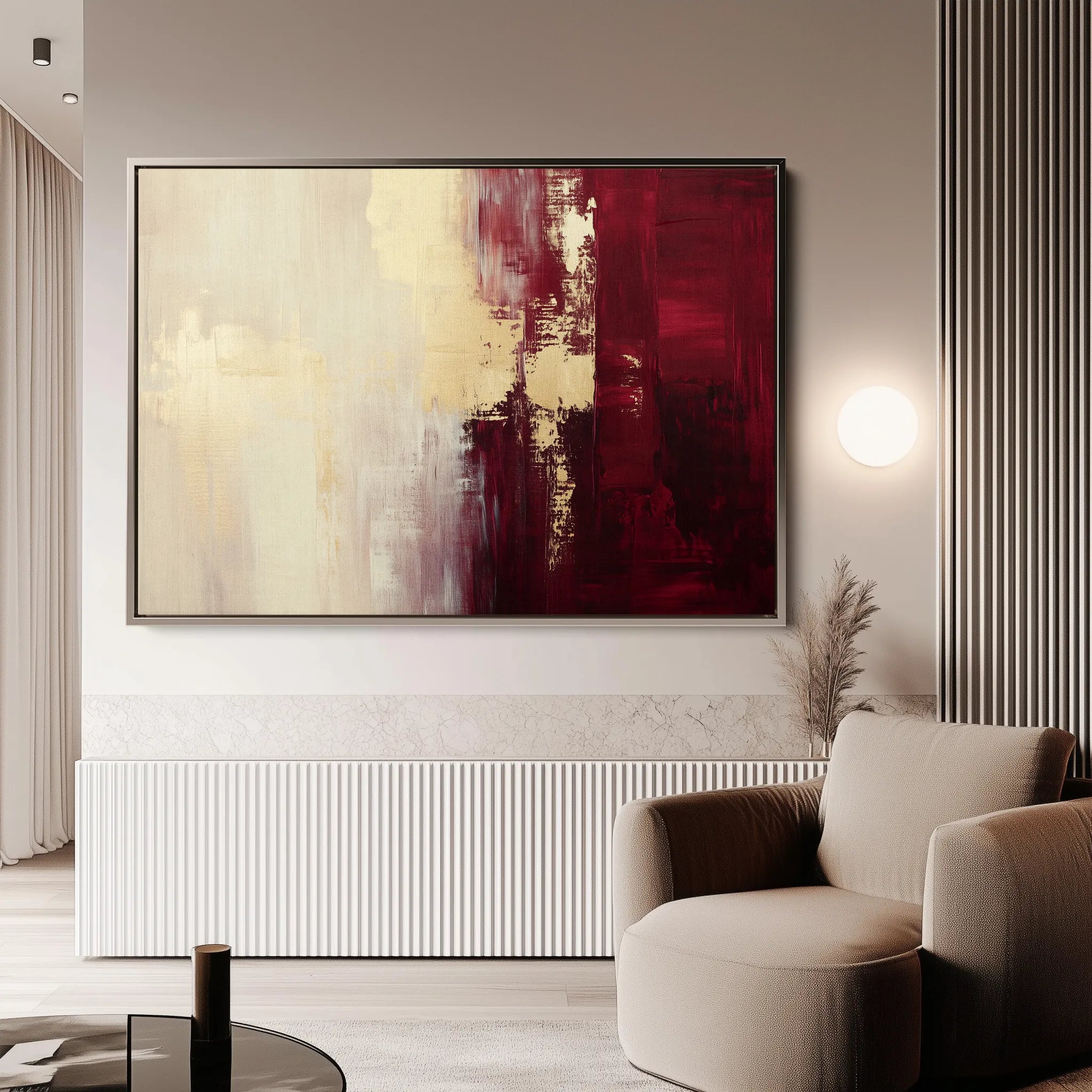 Abstract 357 Canvas Art 18" x 24" / 45 x 60 cm / Black