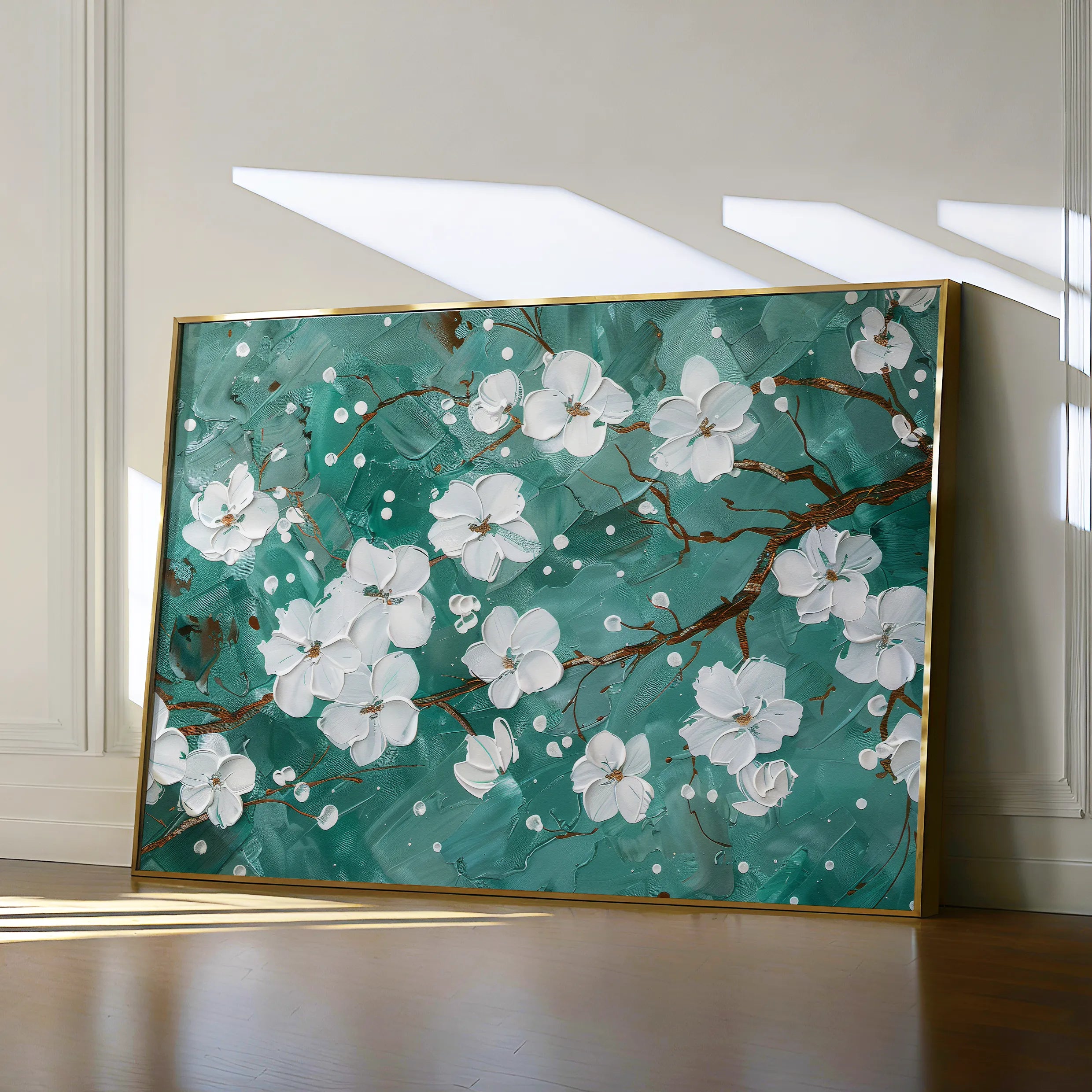 Floral 359 Canvas Art 18" x 24" / 45 x 60 cm / Black
