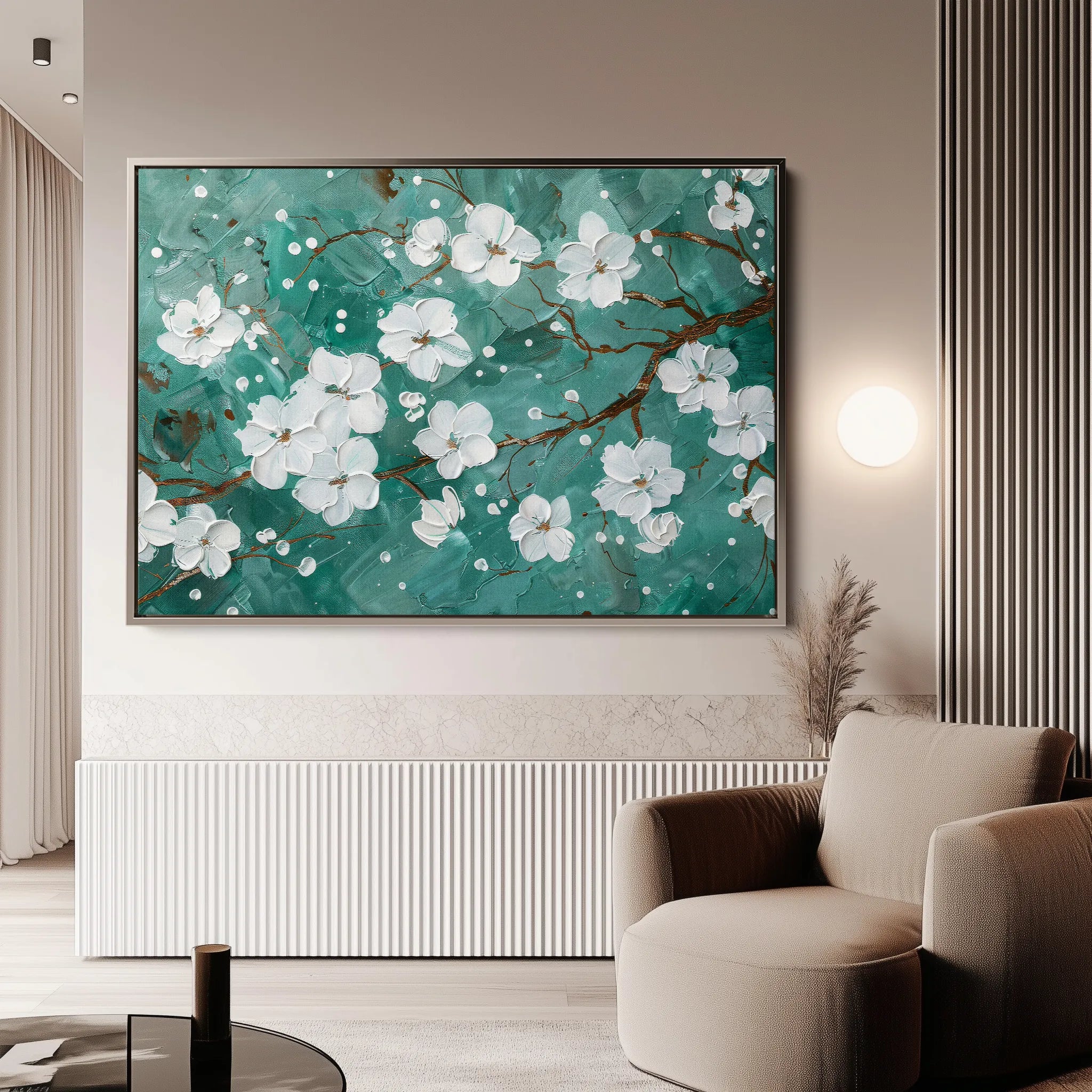 Floral 359 Canvas Art 18" x 24" / 45 x 60 cm / Black
