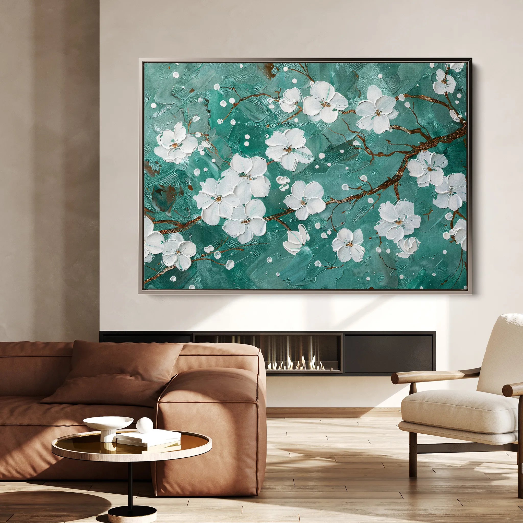 Floral 359 Canvas Art 18" x 24" / 45 x 60 cm / Black