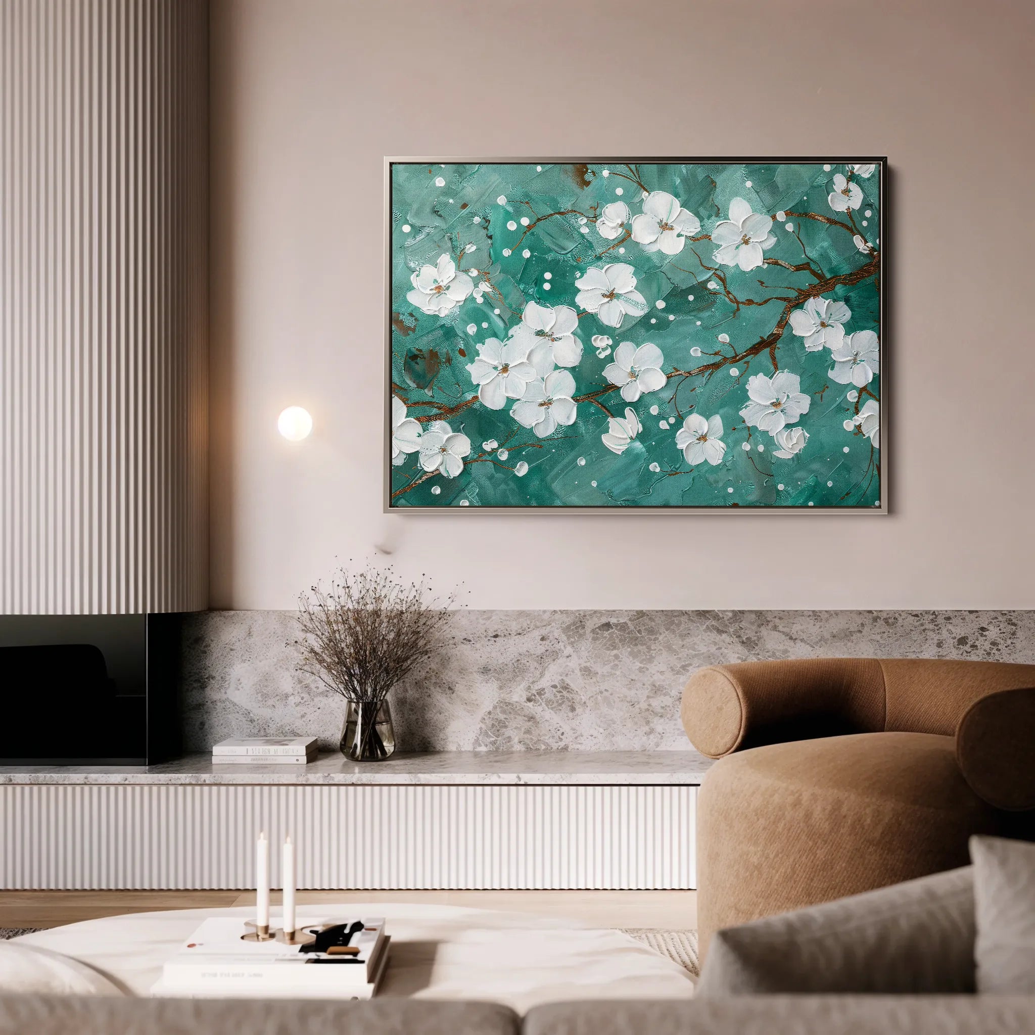 Floral 359 Canvas Art 18" x 24" / 45 x 60 cm / Black