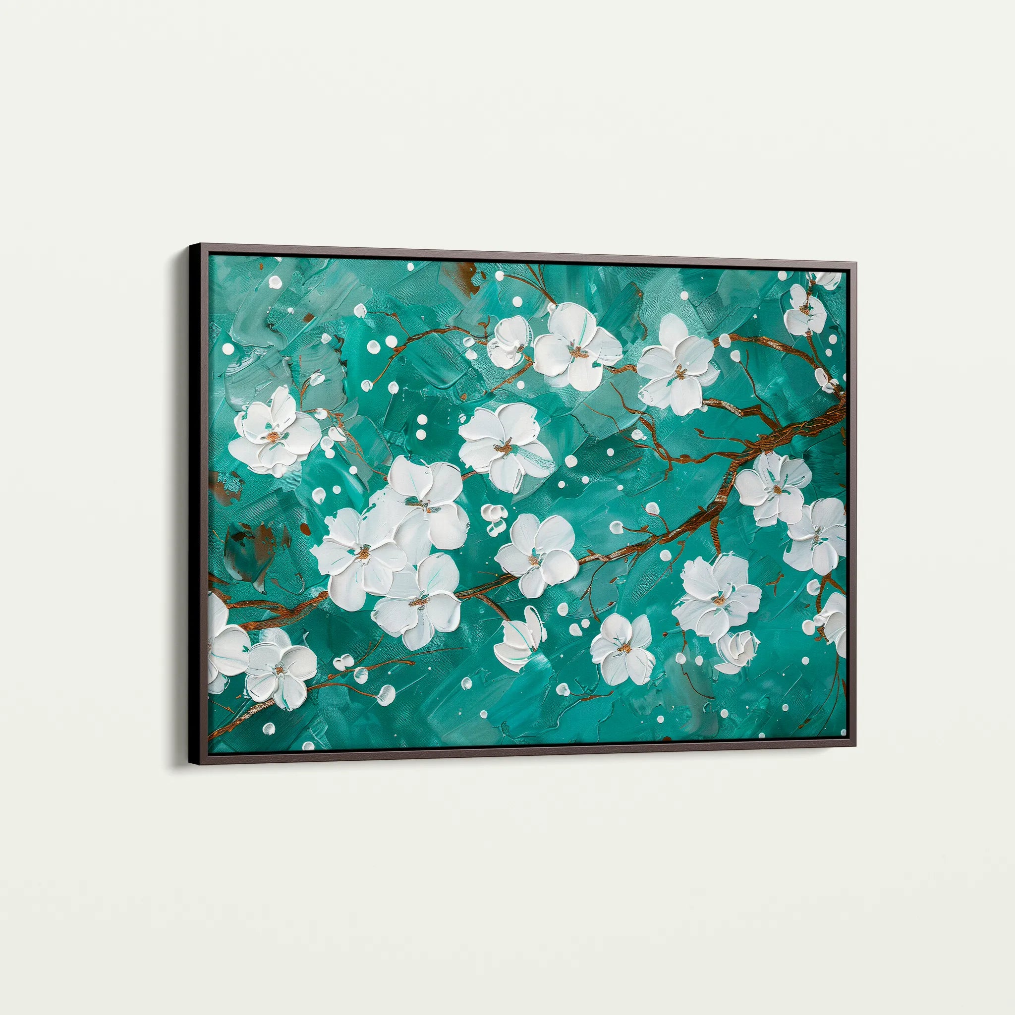 Floral 359 Canvas Art 18" x 24" / 45 x 60 cm / Black
