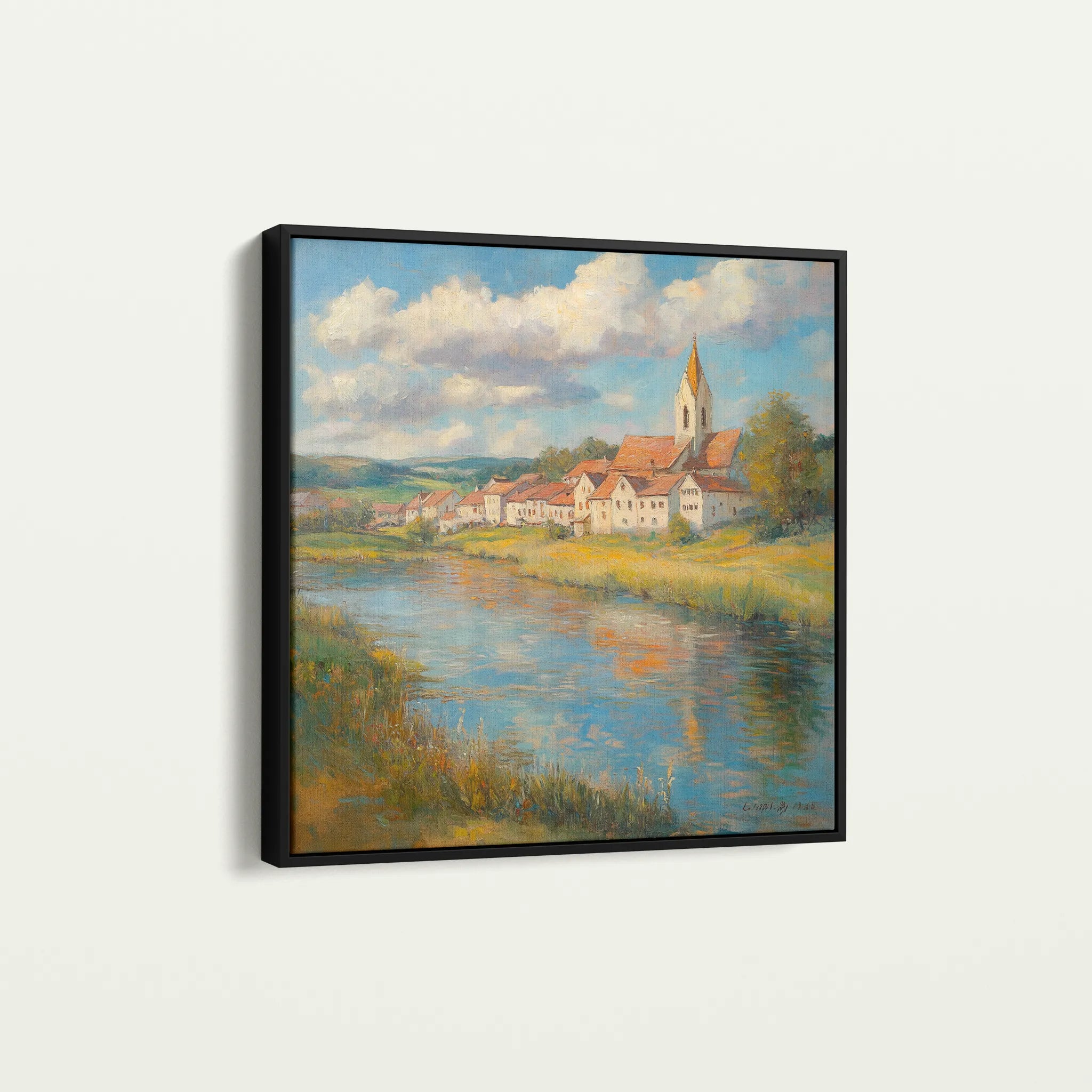 Landscape 360 Canvas Art 16" x 16" / 40 x 40 cm / Black