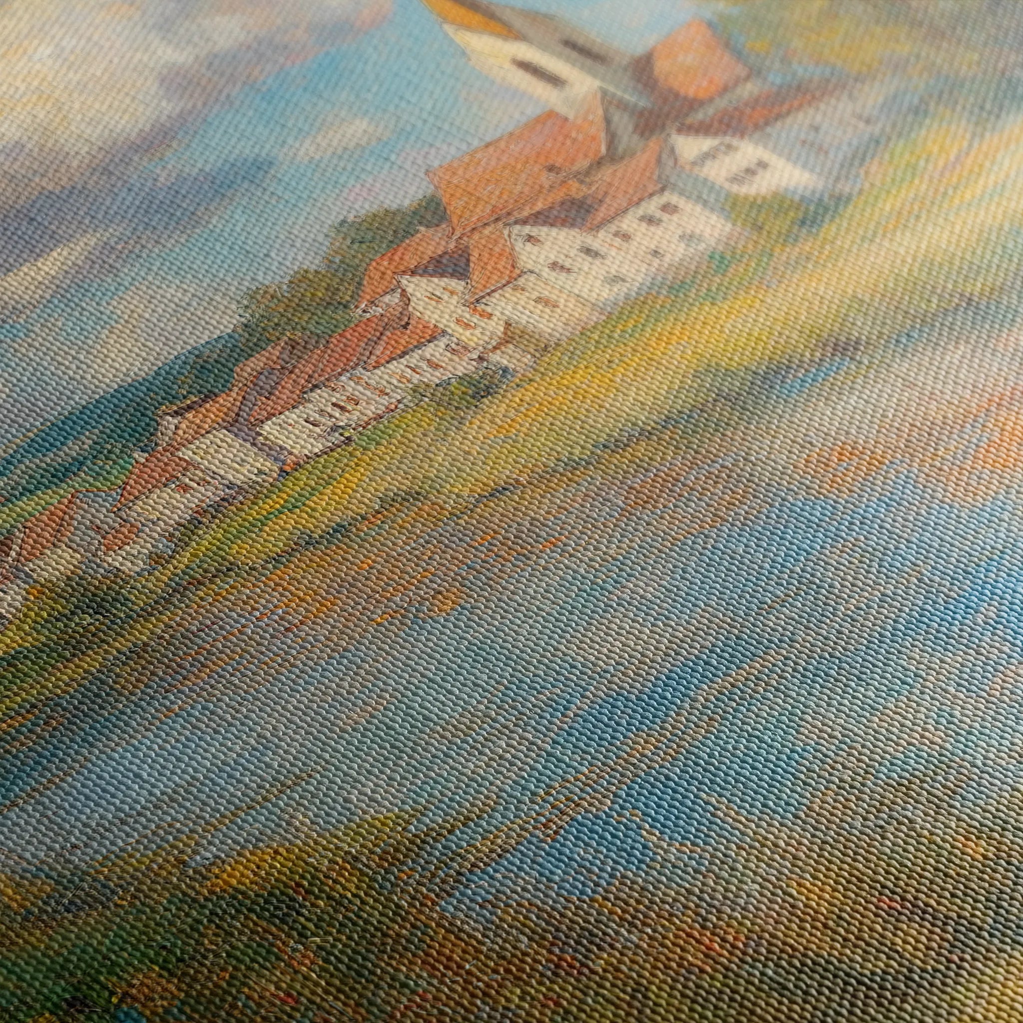Landscape 360 Canvas Art 16" x 16" / 40 x 40 cm / Black