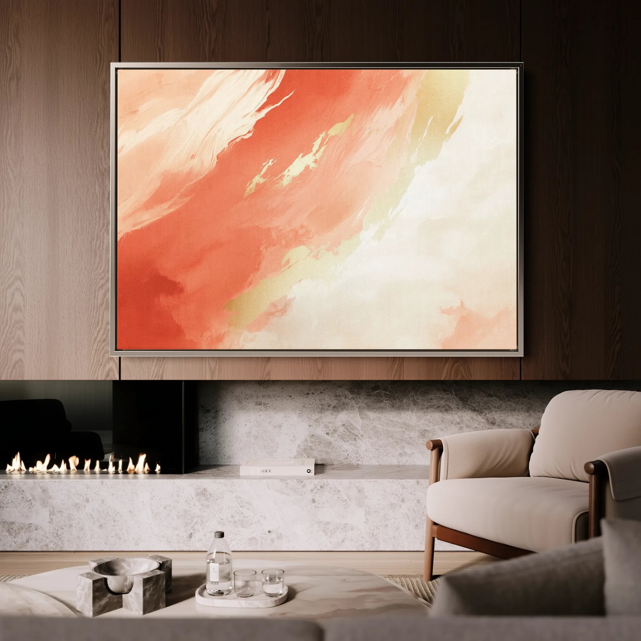 Abstract 362 Canvas Art 18" x 24" / 45 x 60 cm / Black