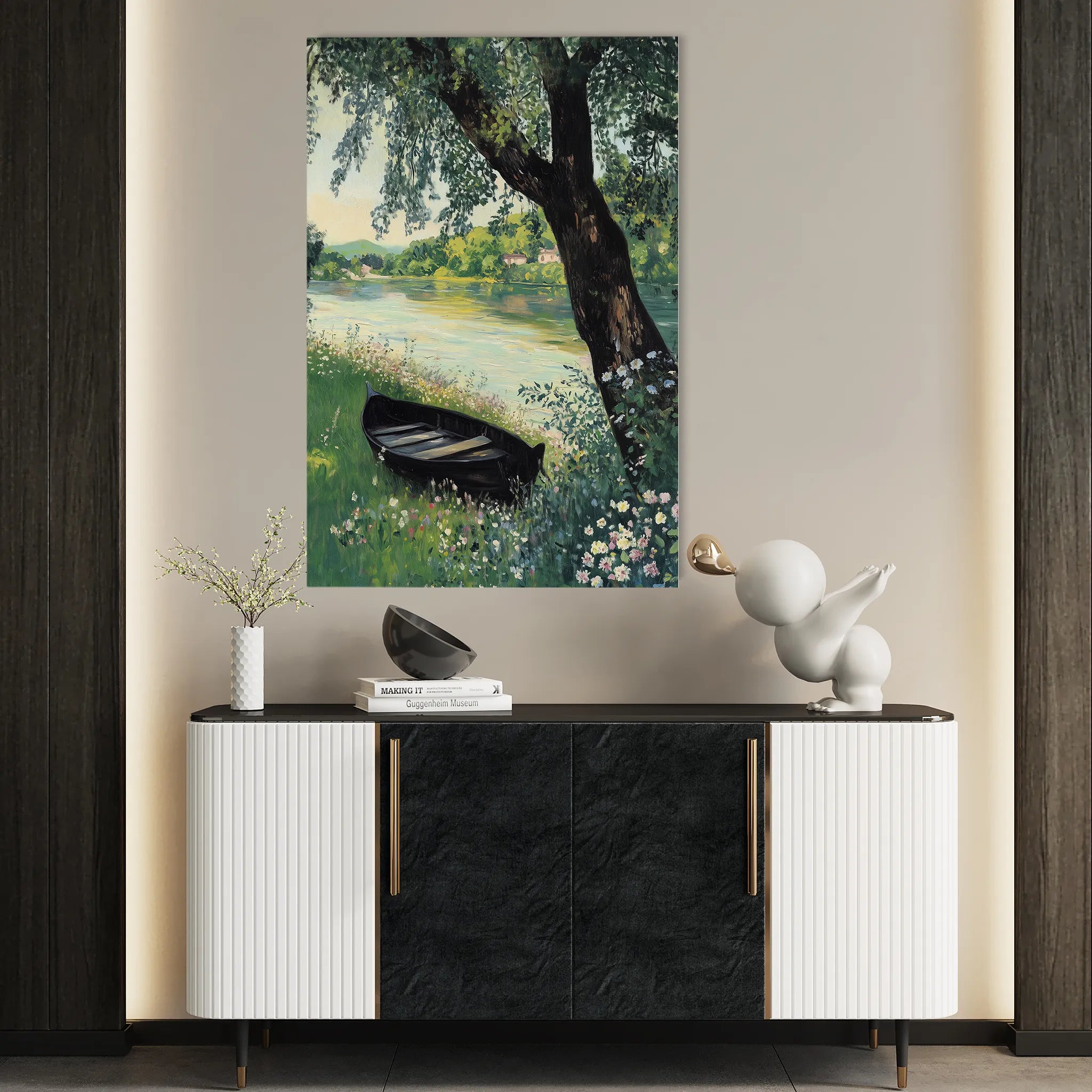 Landscape 362 Canvas Art 18" x 24" / 45 x 60 cm / Black