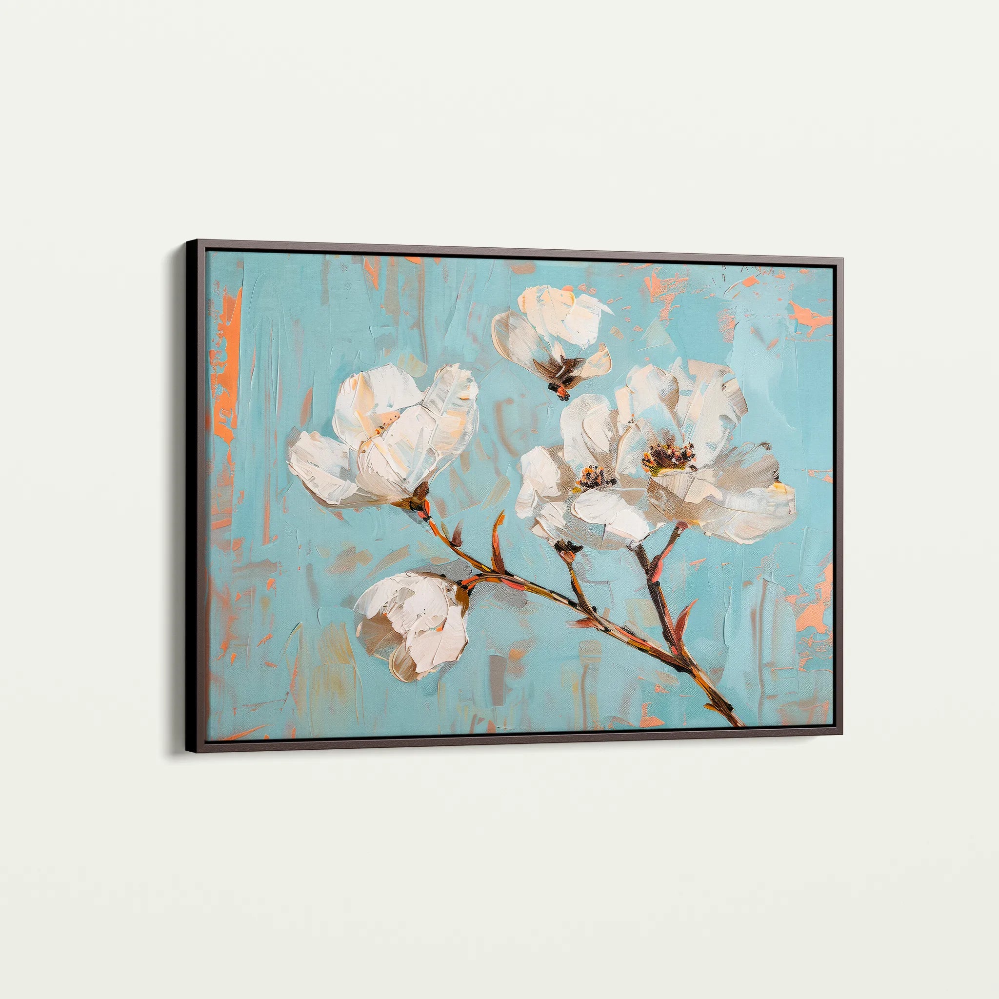 Floral 364 Canvas Art 18" x 24" / 45 x 60 cm / Black