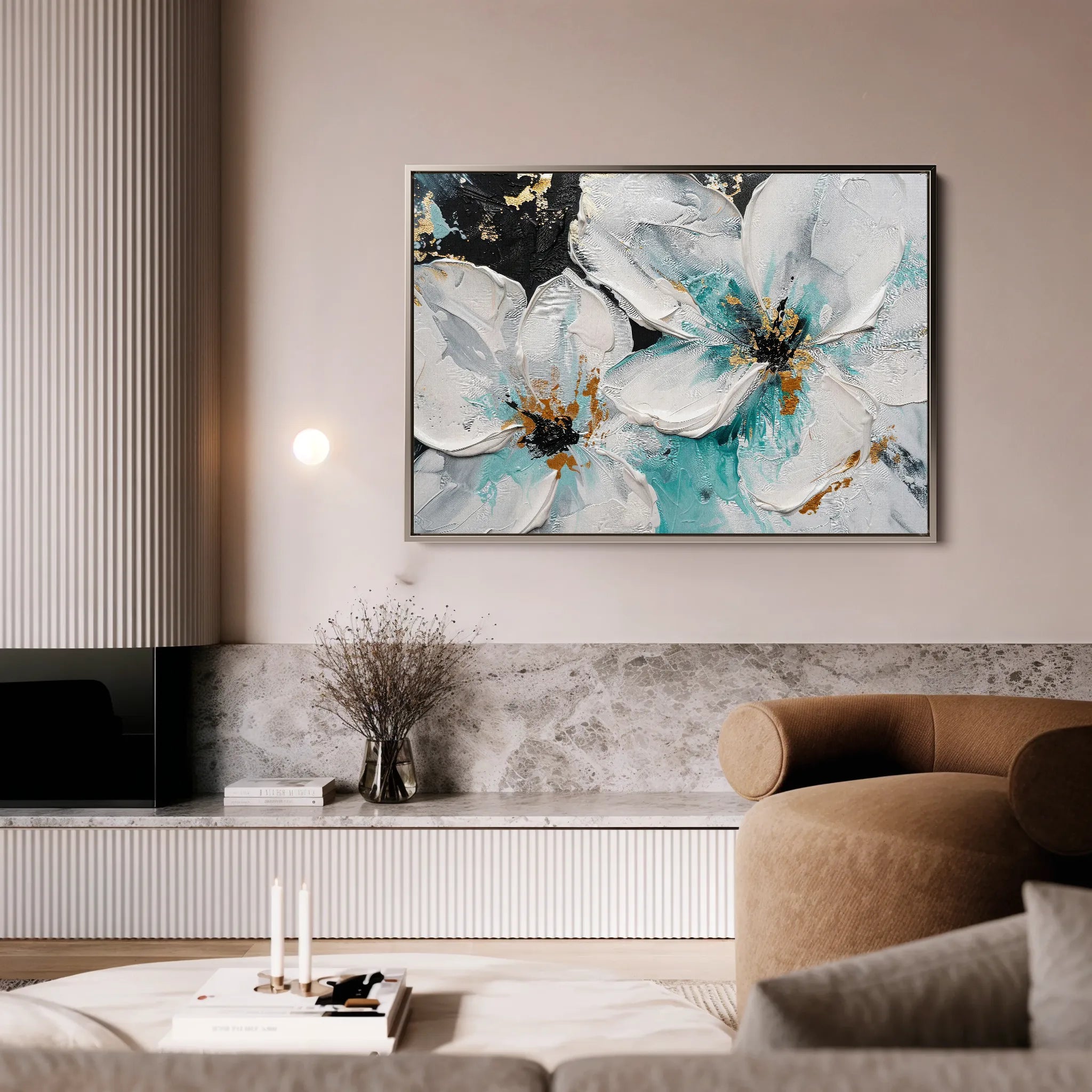 Floral 365 Canvas Art 18" x 24" / 45 x 60 cm / Black