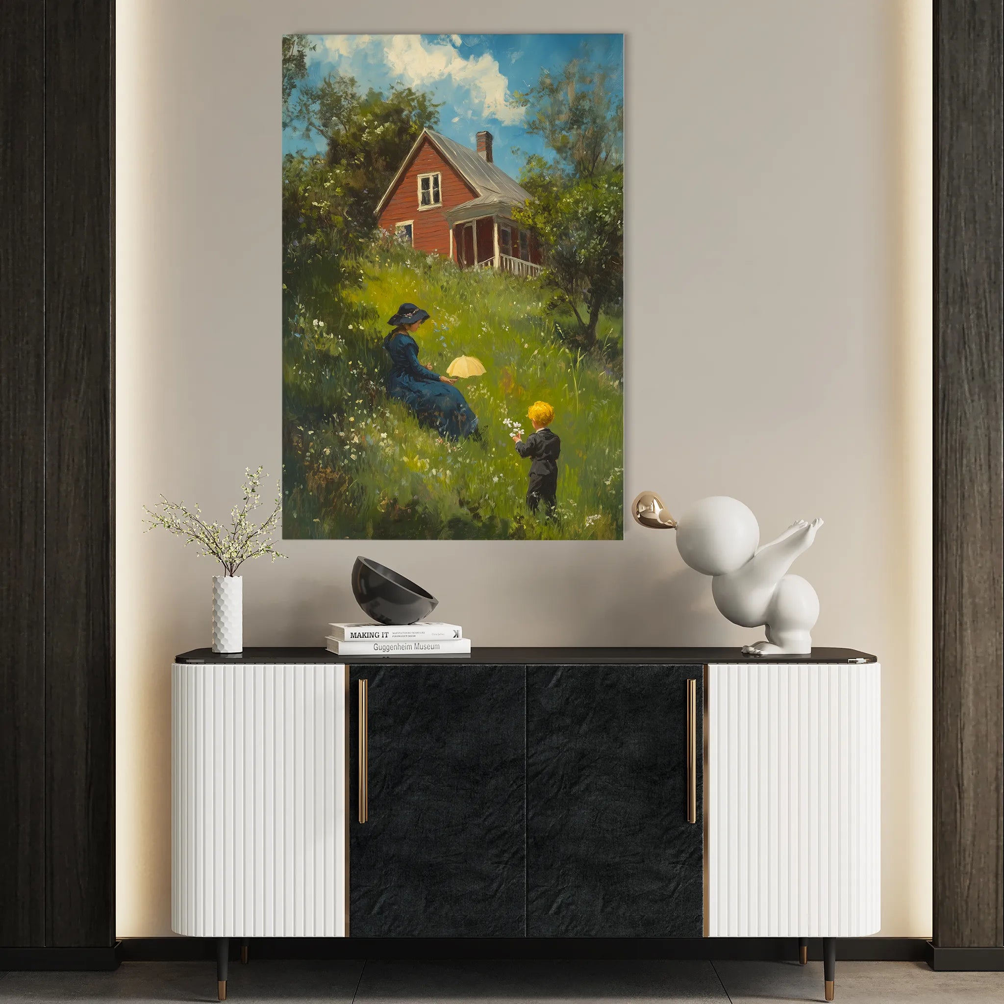 Landscape 365 Canvas Art 18" x 24" / 45 x 60 cm / Black