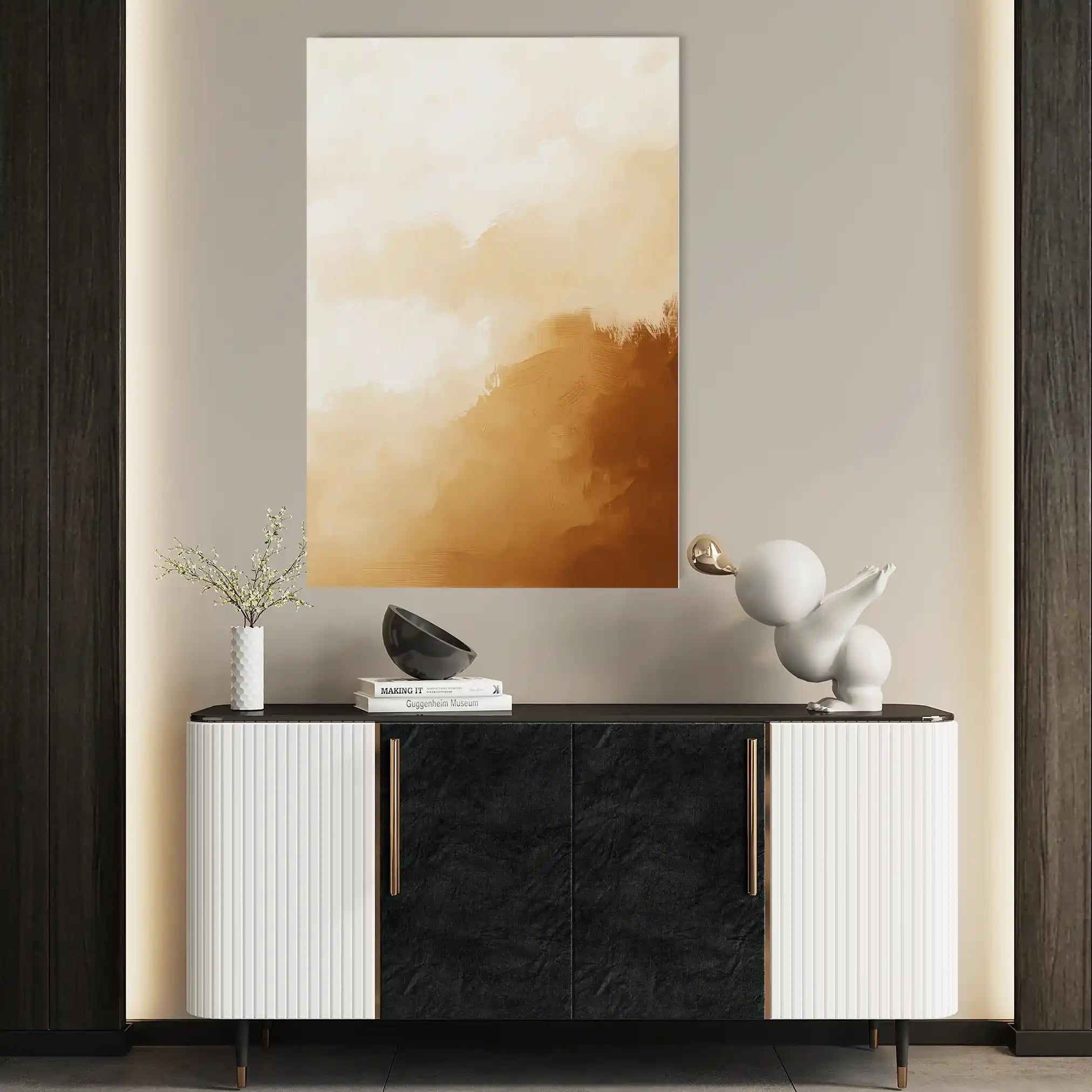 Abstract 367 Canvas Art 18" x 24" / 45 x 60 cm / Black