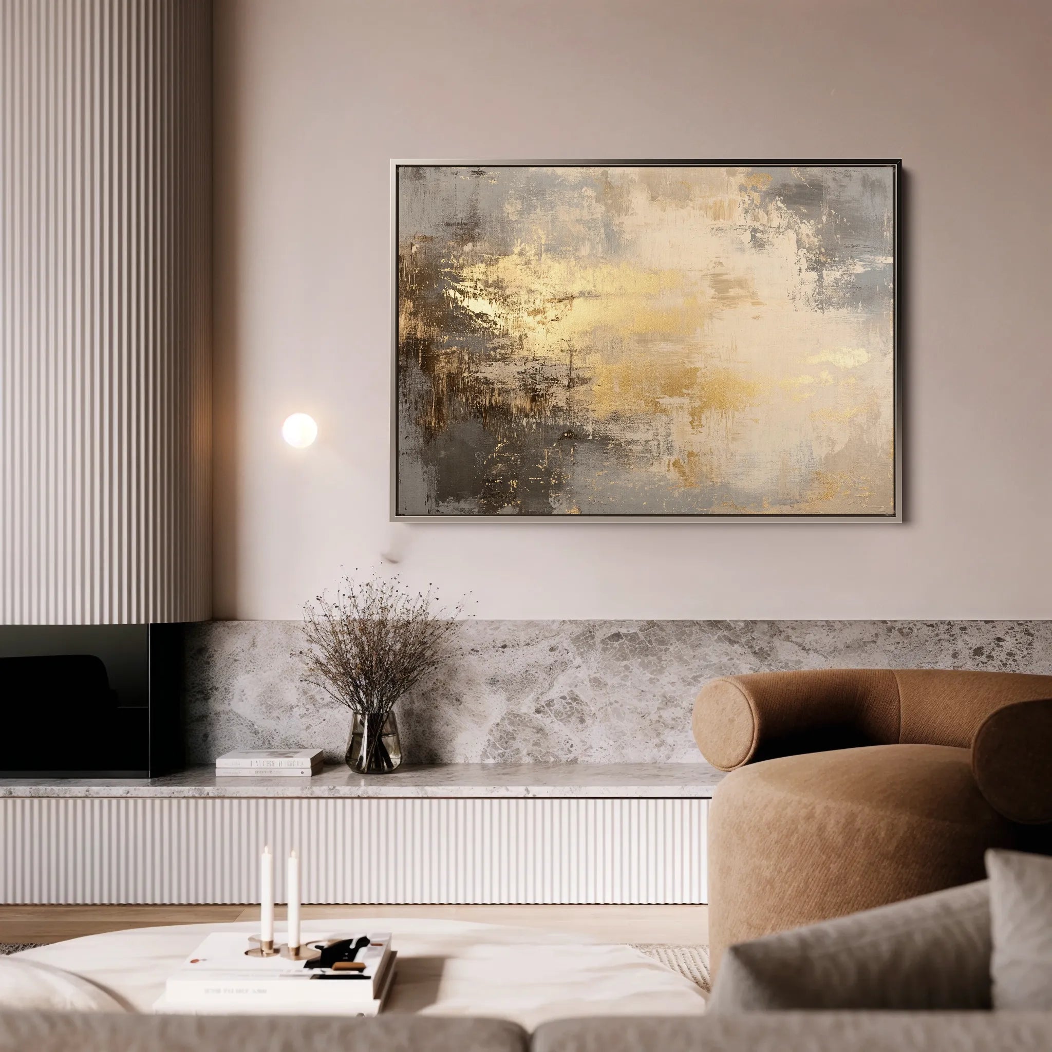 Abstract 368 Canvas Art 18" x 24" / 45 x 60 cm / Black