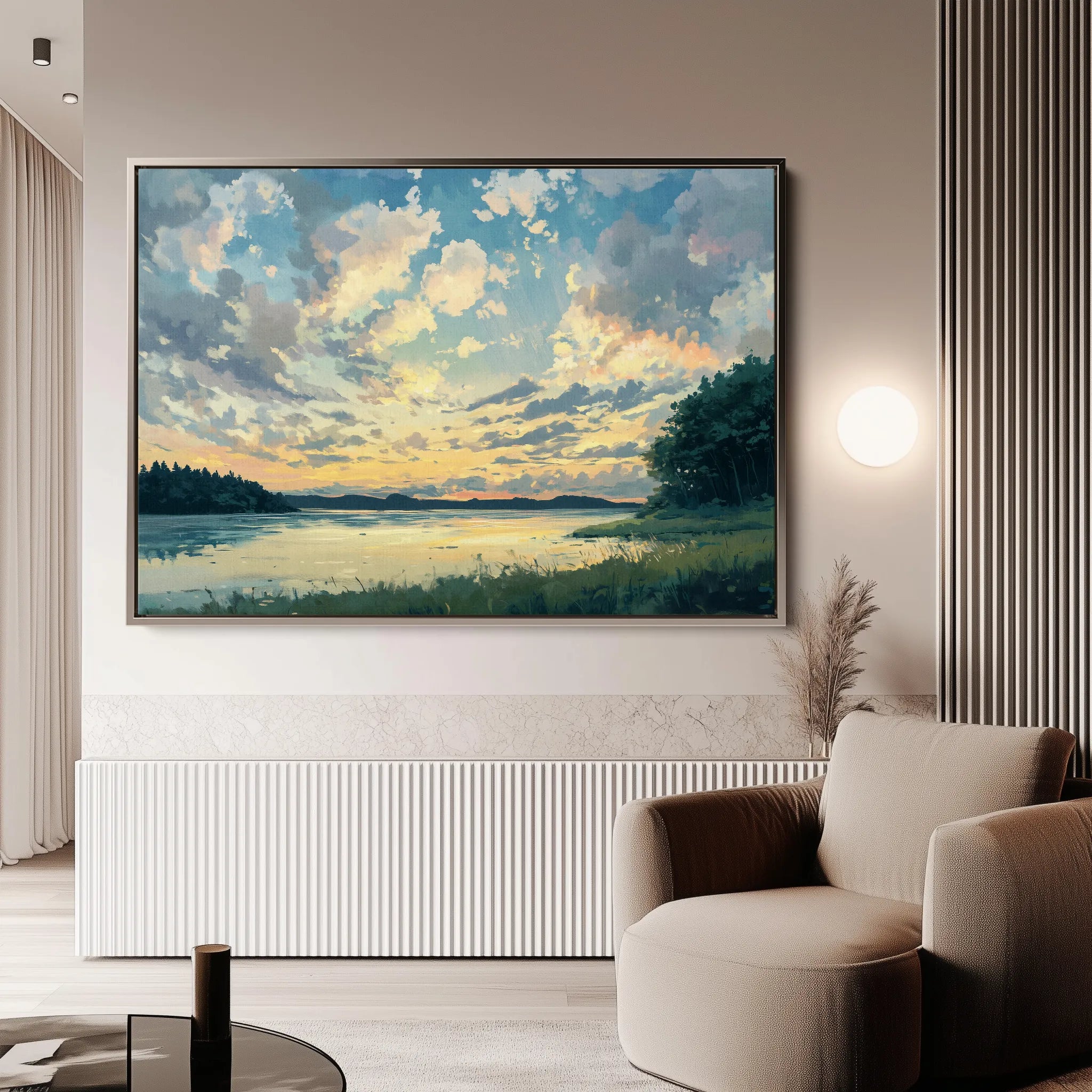 Landscape 369 Canvas Art 18" x 24" / 45 x 60 cm / Black