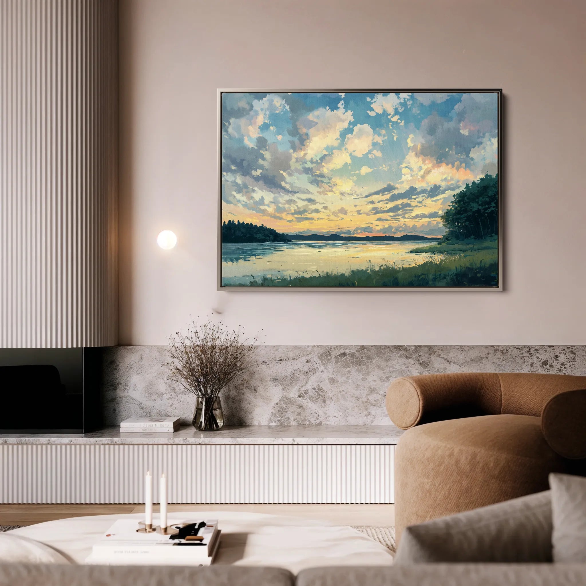 Landscape 369 Canvas Art 18" x 24" / 45 x 60 cm / Black