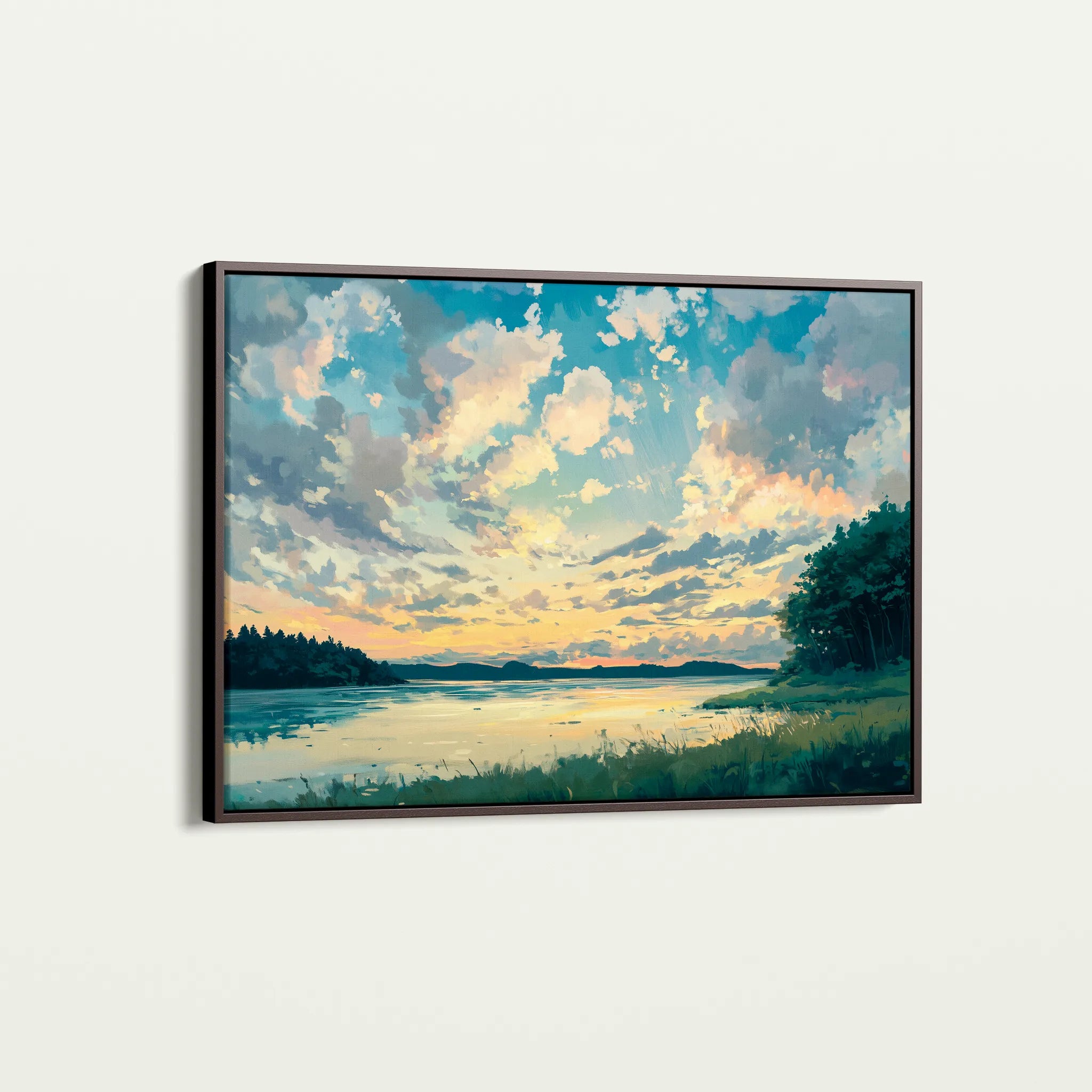 Landscape 369 Canvas Art 18" x 24" / 45 x 60 cm / Black