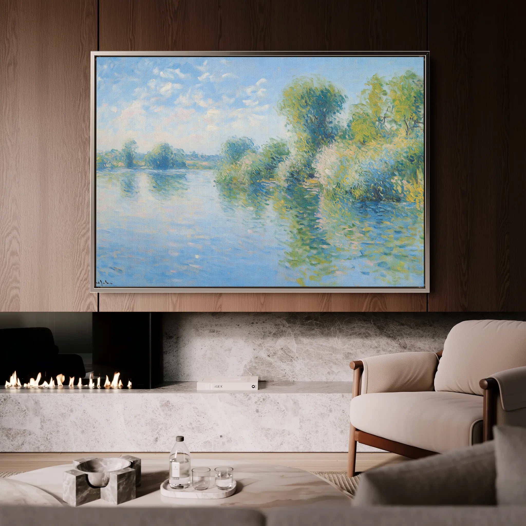 Landscape 370 Canvas Art 18" x 24" / 45 x 60 cm / Black