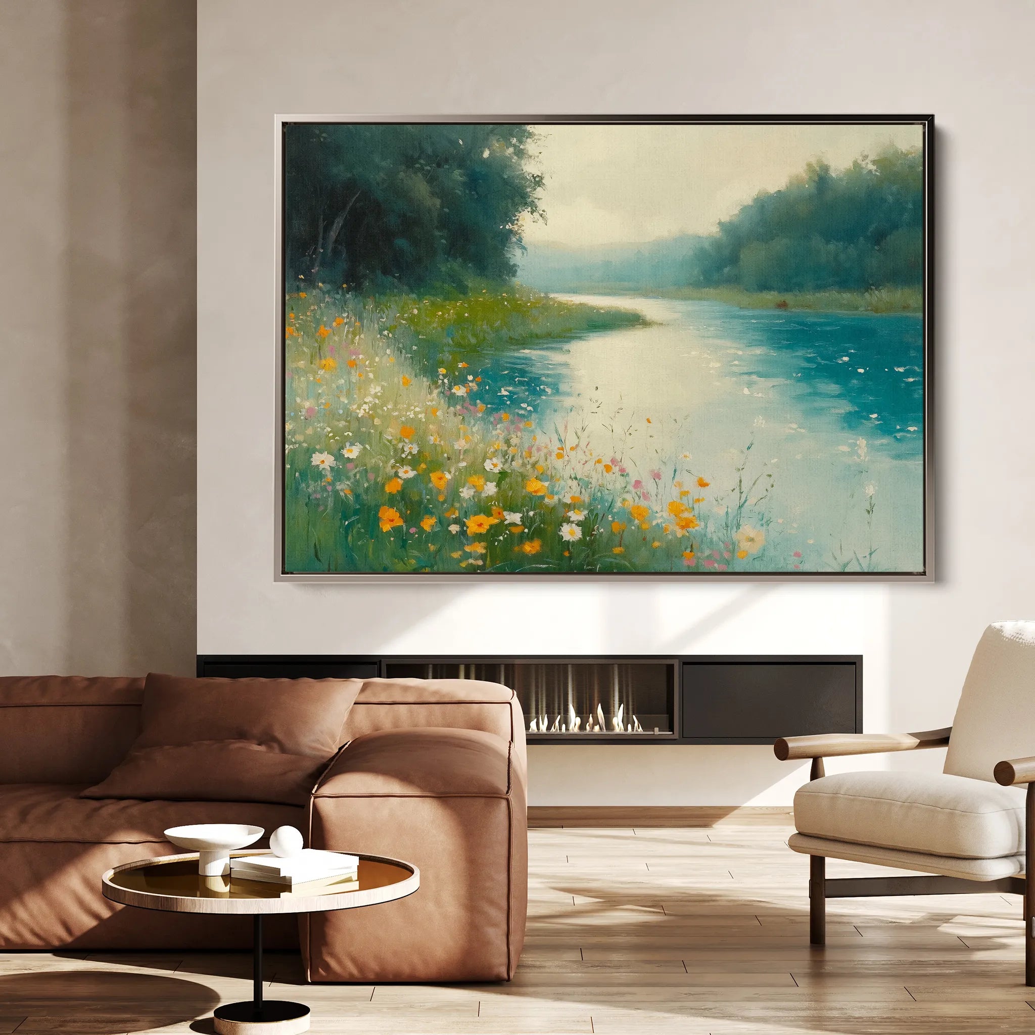 Landscape 371 Canvas Art 18" x 24" / 45 x 60 cm / Black