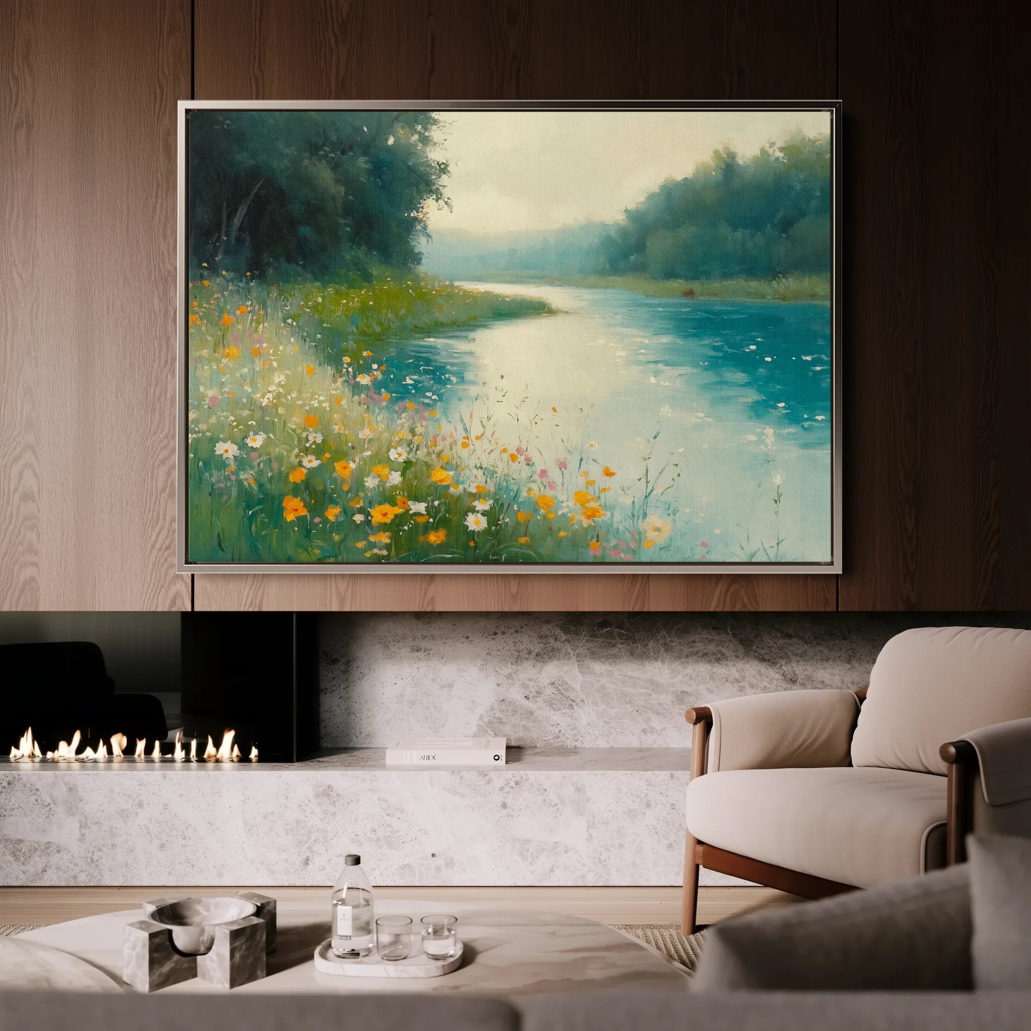 Landscape 371 Canvas Art 18" x 24" / 45 x 60 cm / Black