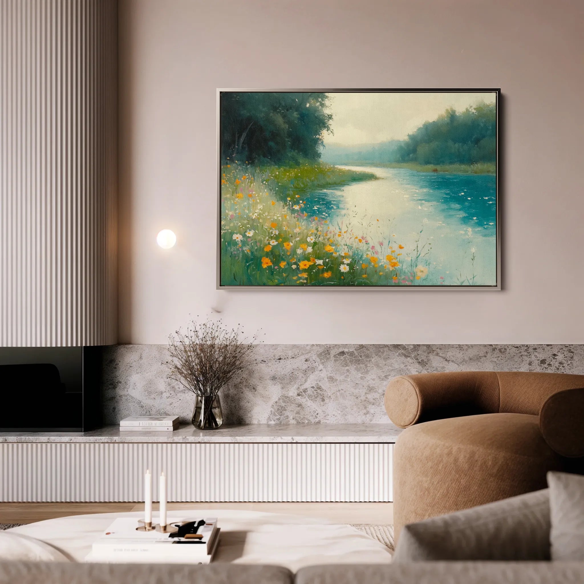 Landscape 371 Canvas Art 18" x 24" / 45 x 60 cm / Black