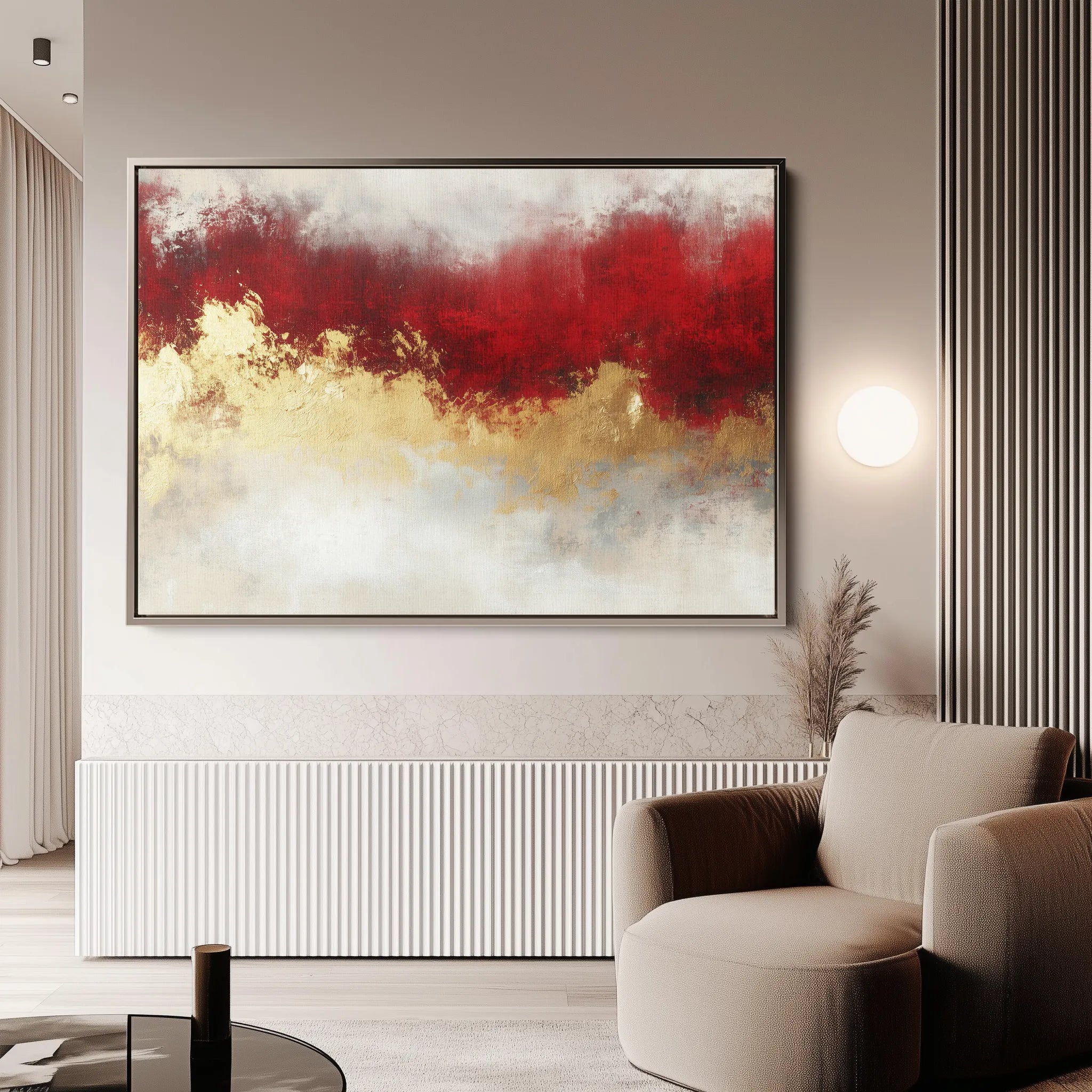 Abstract 372 Canvas Art 18" x 24" / 45 x 60 cm / Black