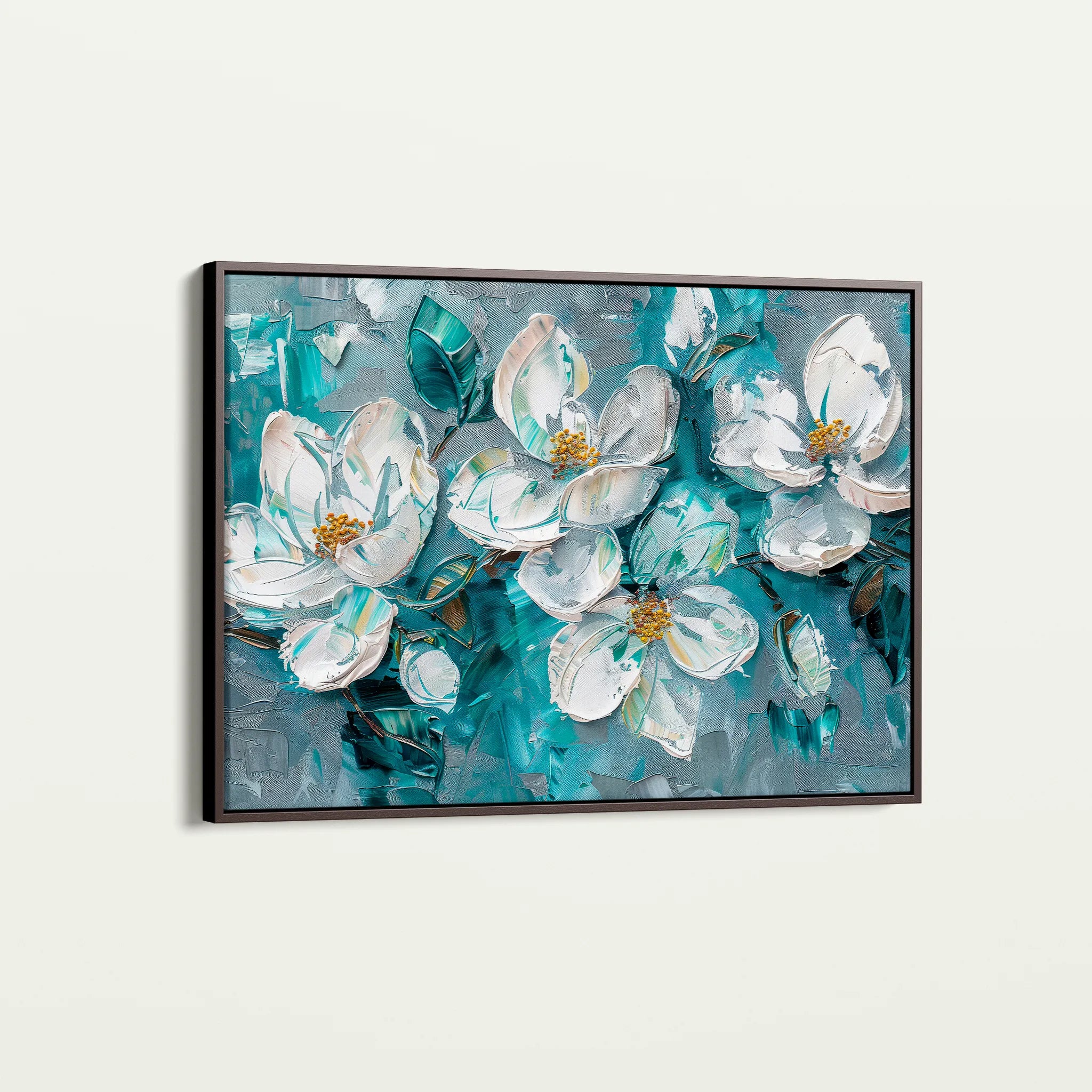 Floral 374 Canvas Art 18" x 24" / 45 x 60 cm / Black
