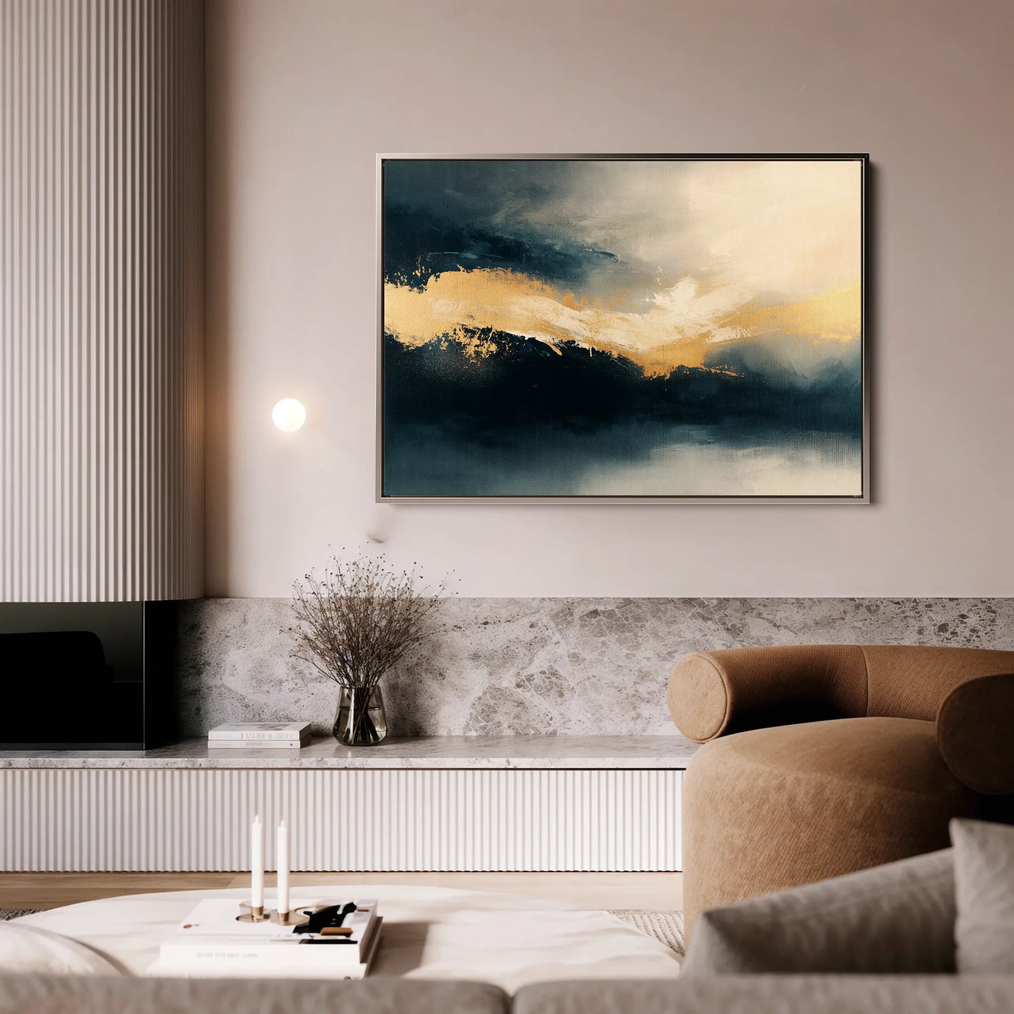 Abstract 377 Canvas Art 18" x 24" / 45 x 60 cm / Black