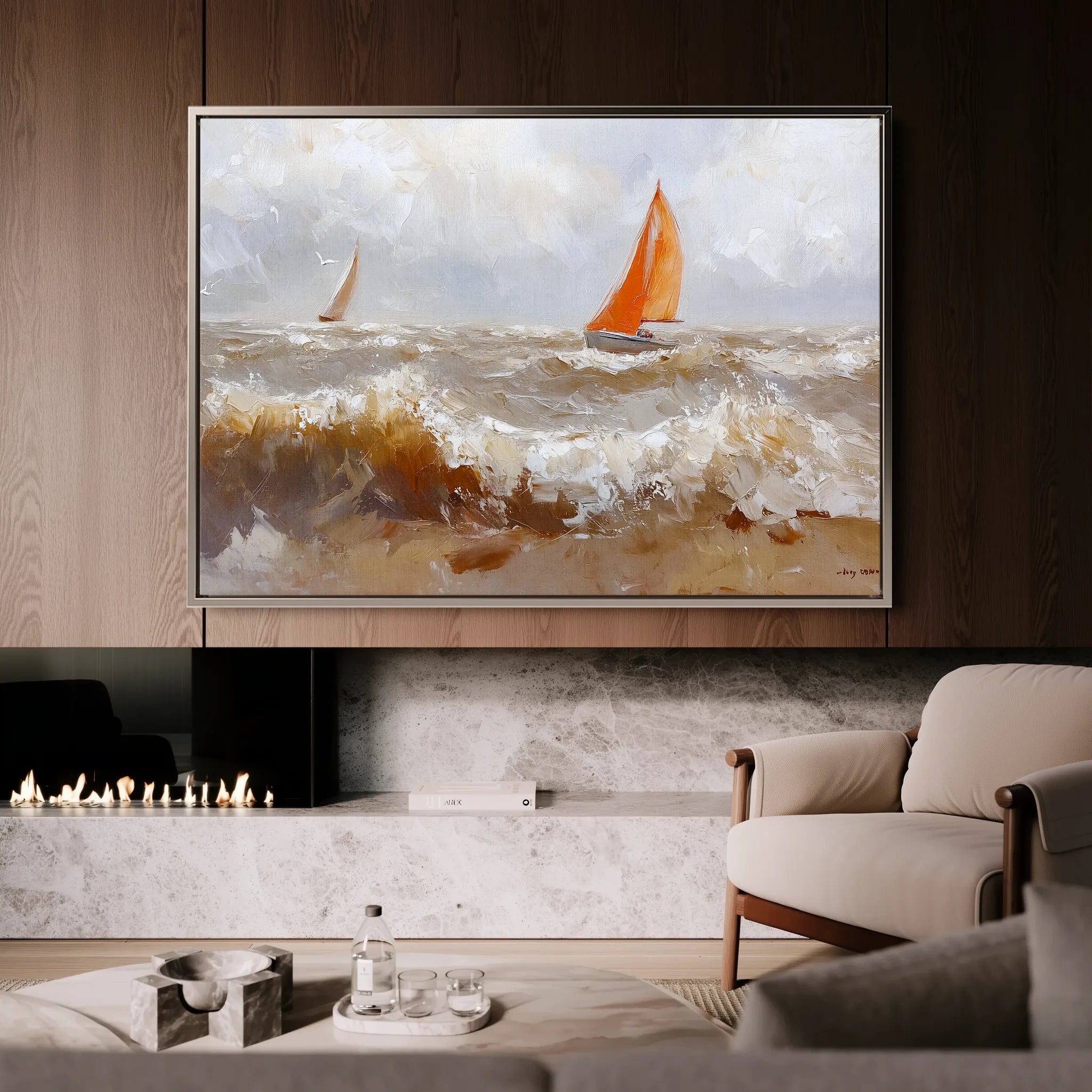 Landscape 378 Canvas Art 18" x 24" / 45 x 60 cm / Black