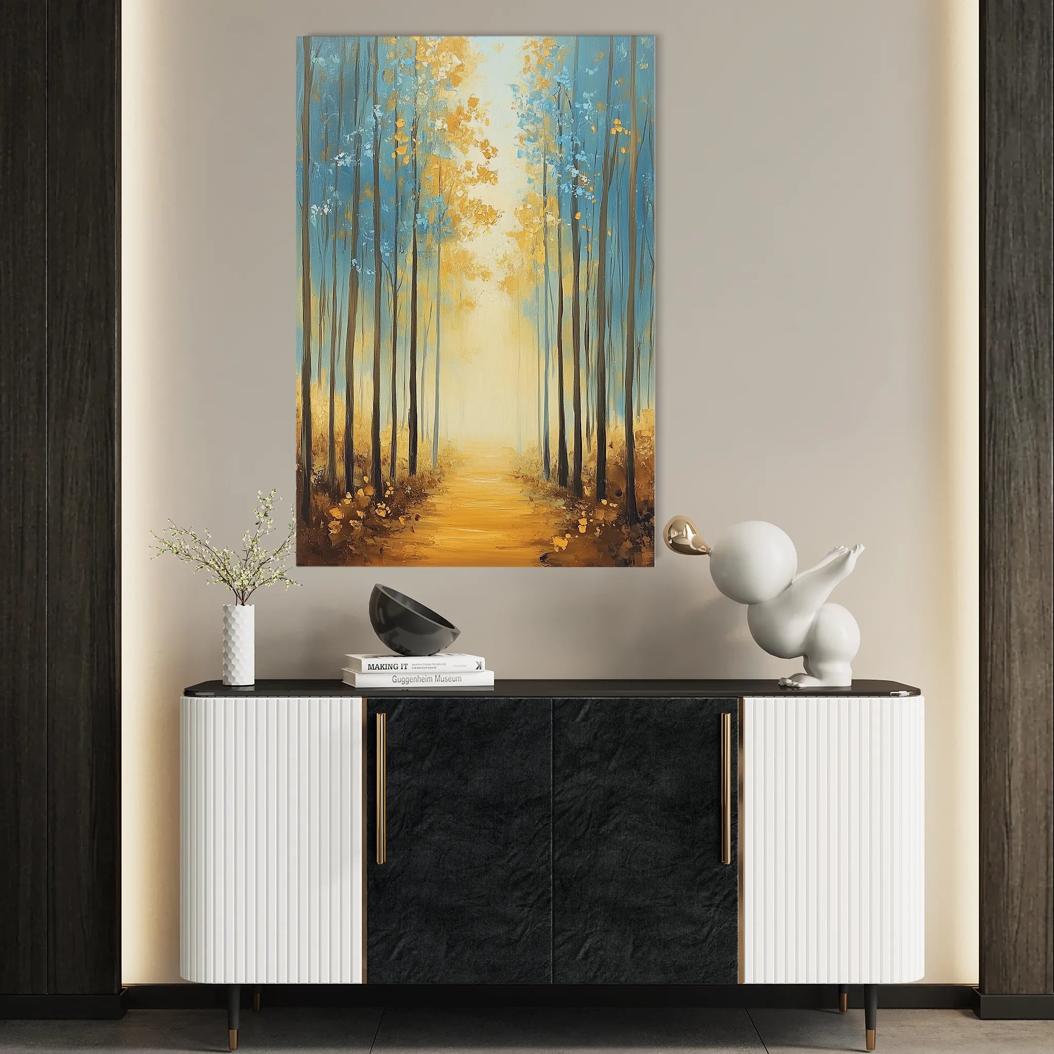 Landscape 380 Canvas Art 18" x 24" / 45 x 60 cm / Black