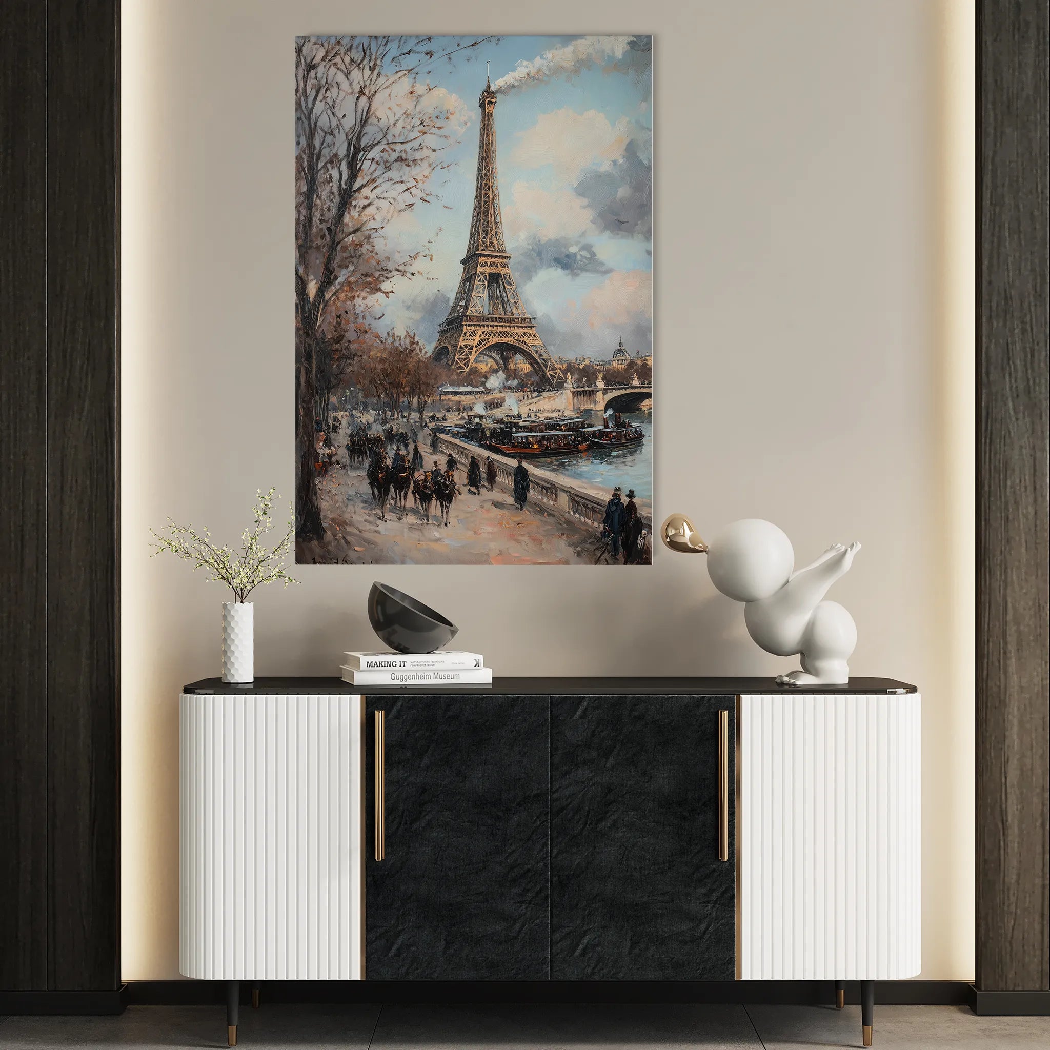 Landscape 383 Canvas Art 18" x 24" / 45 x 60 cm / Black