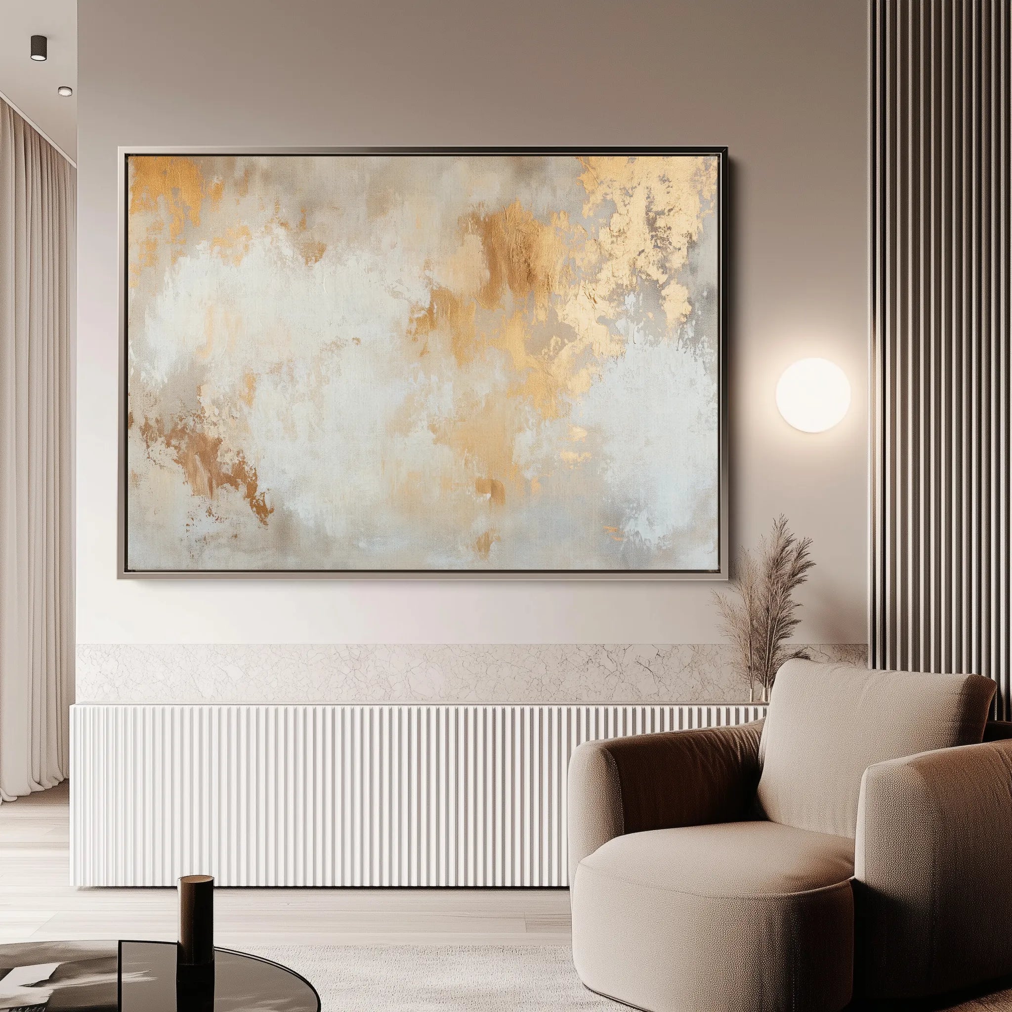 Abstract 384 Canvas Art 18" x 24" / 45 x 60 cm / Black