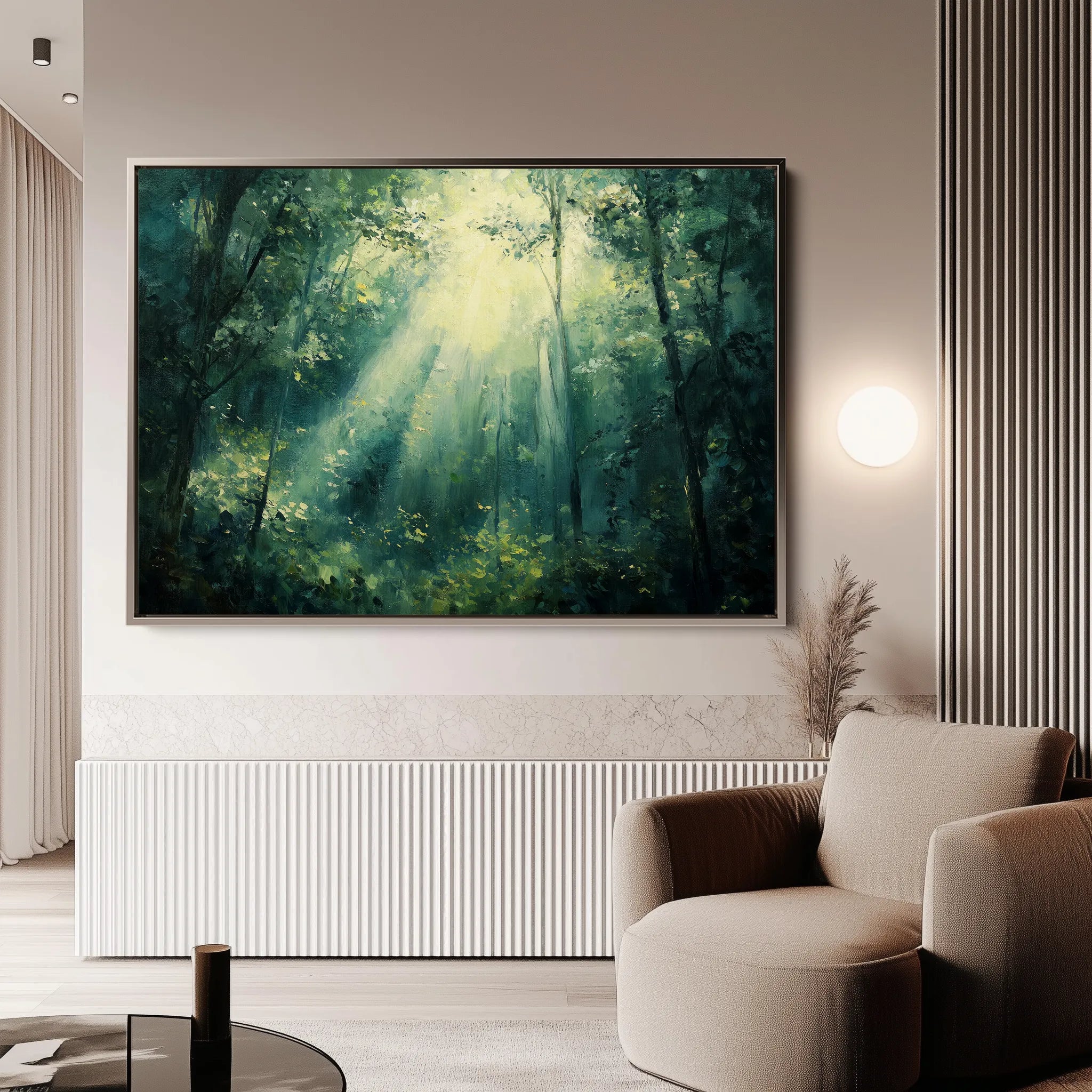 Landscape 384 Canvas Art 18" x 24" / 45 x 60 cm / Black