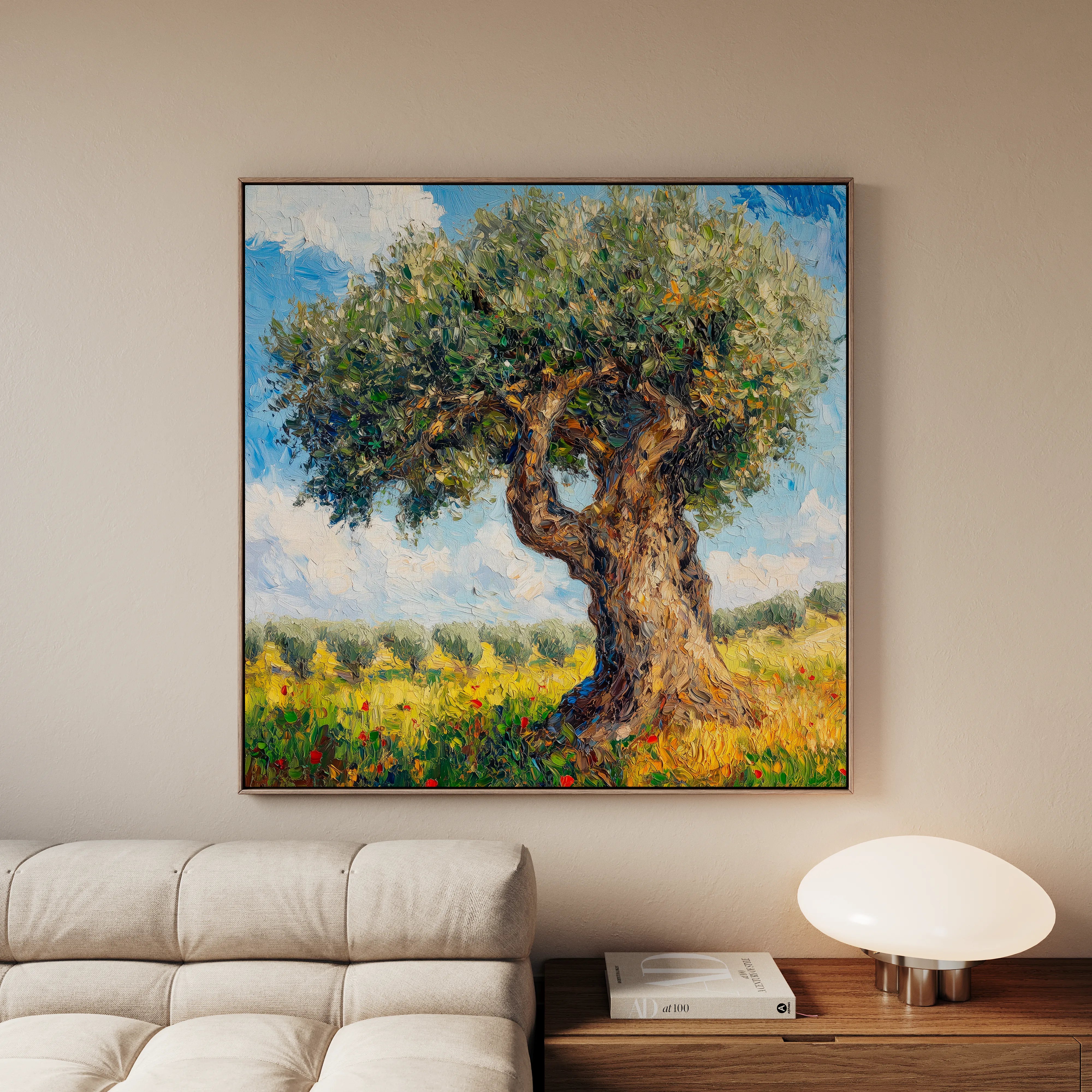 Landscape 385 Canvas Art 16" x 16" / 40 x 40 cm / Black