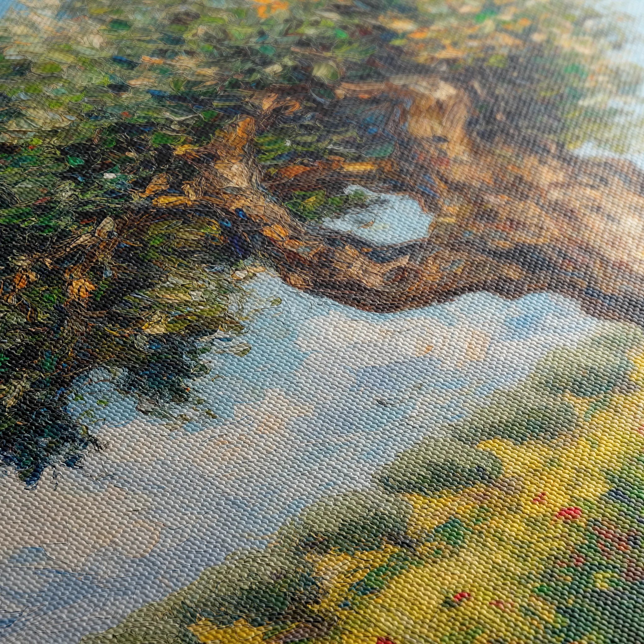 Landscape 385 Canvas Art 16" x 16" / 40 x 40 cm / Black