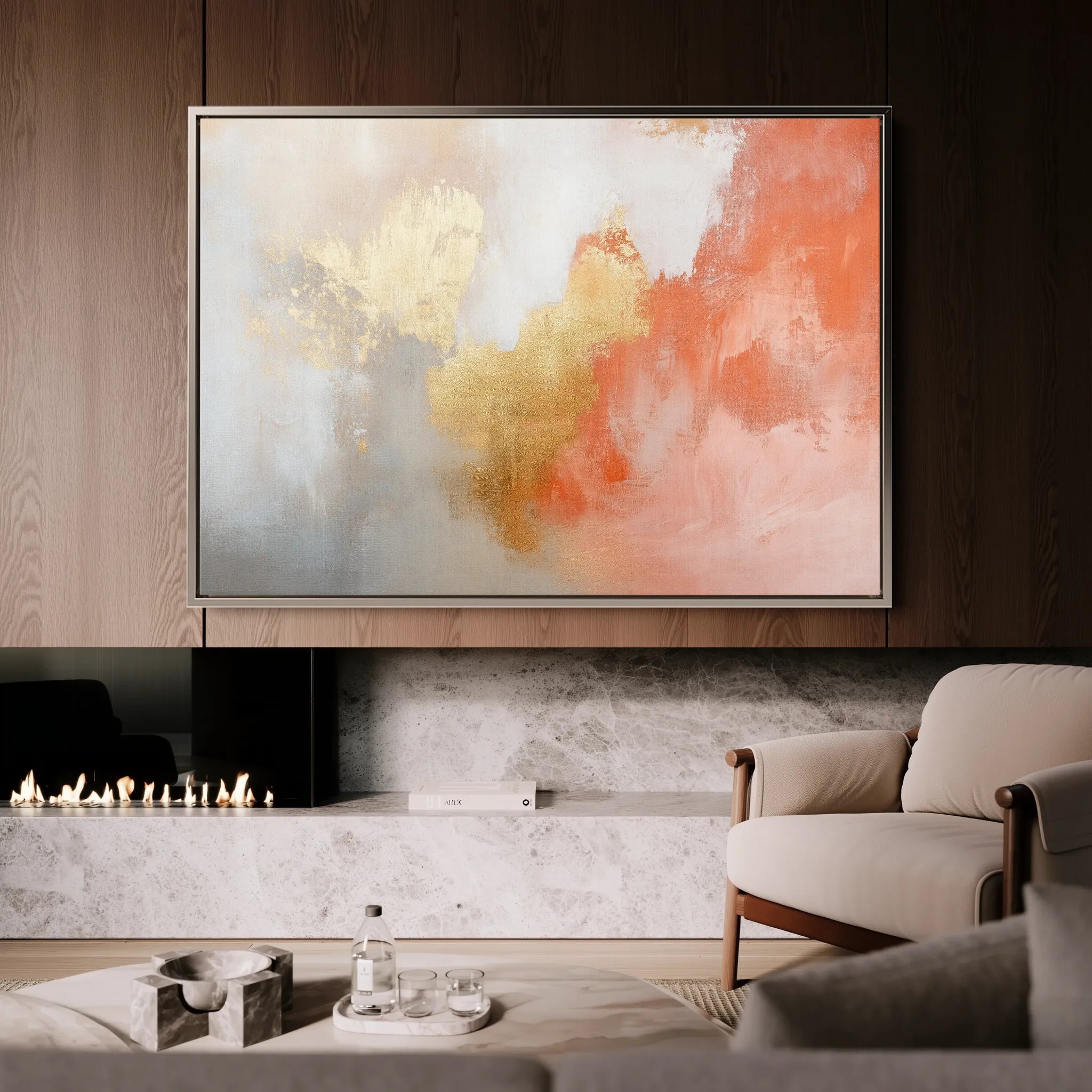Abstract 386 Canvas Art 18" x 24" / 45 x 60 cm / Black