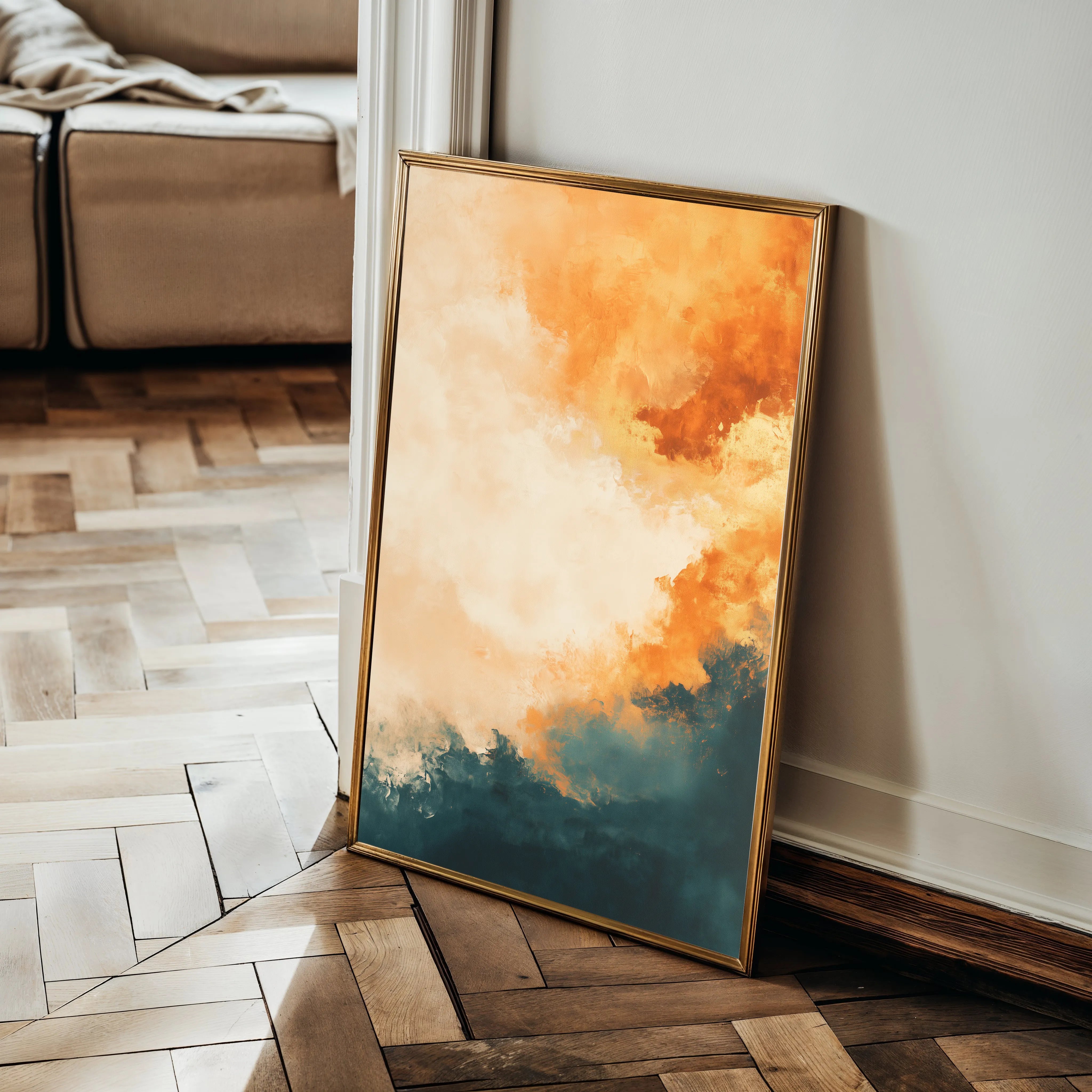 Abstract 388 Canvas Art 18" x 24" / 45 x 60 cm / Black