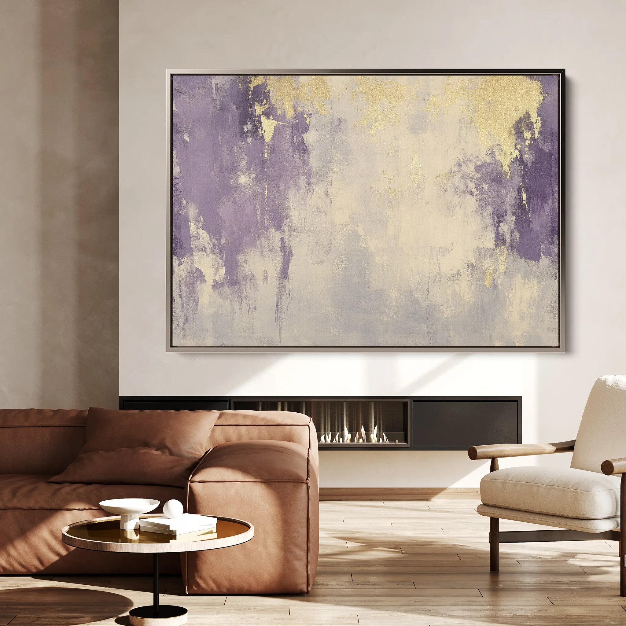 Abstract 390 Canvas Art 18" x 24" / 45 x 60 cm / Black