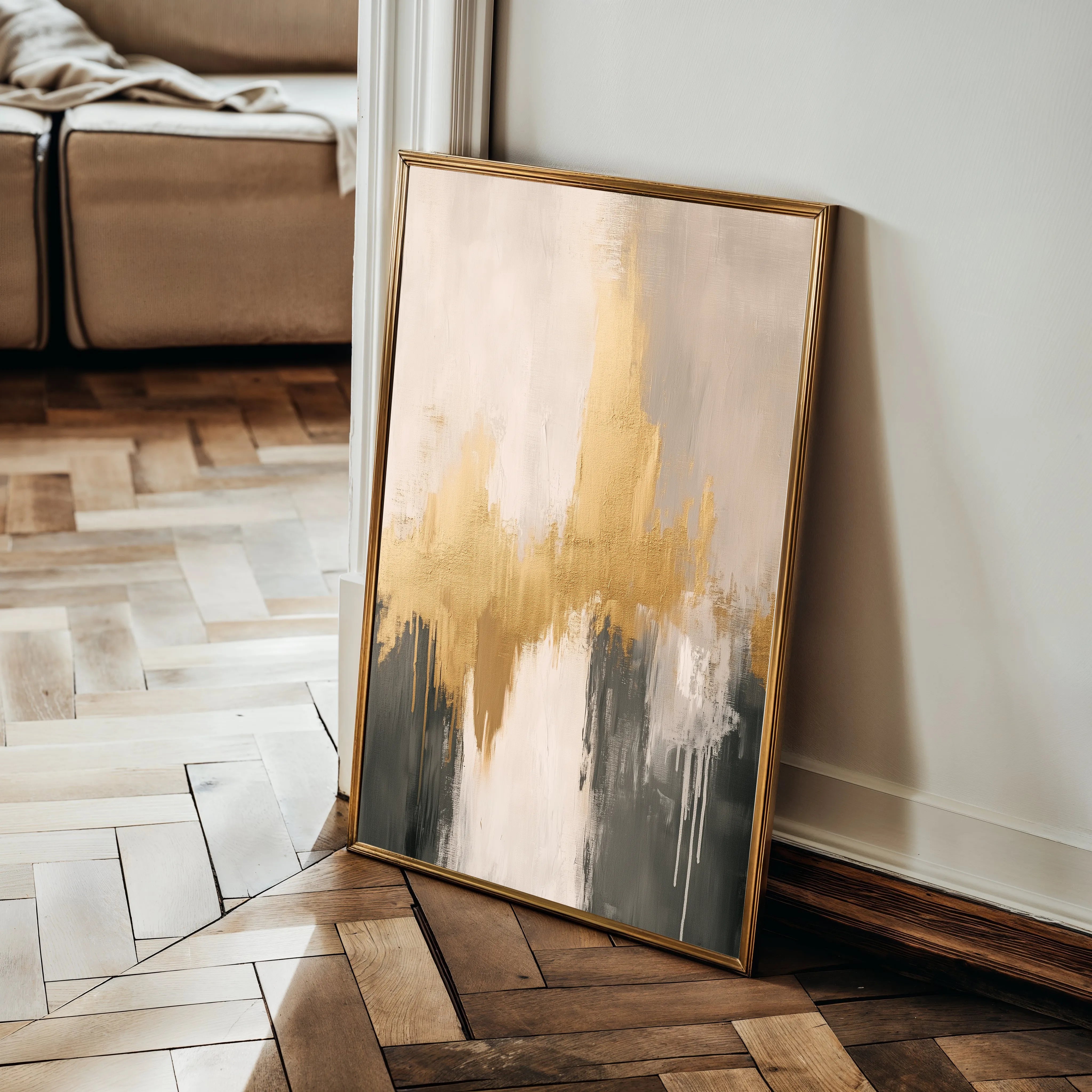 Abstract 394 Canvas Art 18" x 24" / 45 x 60 cm / Black
