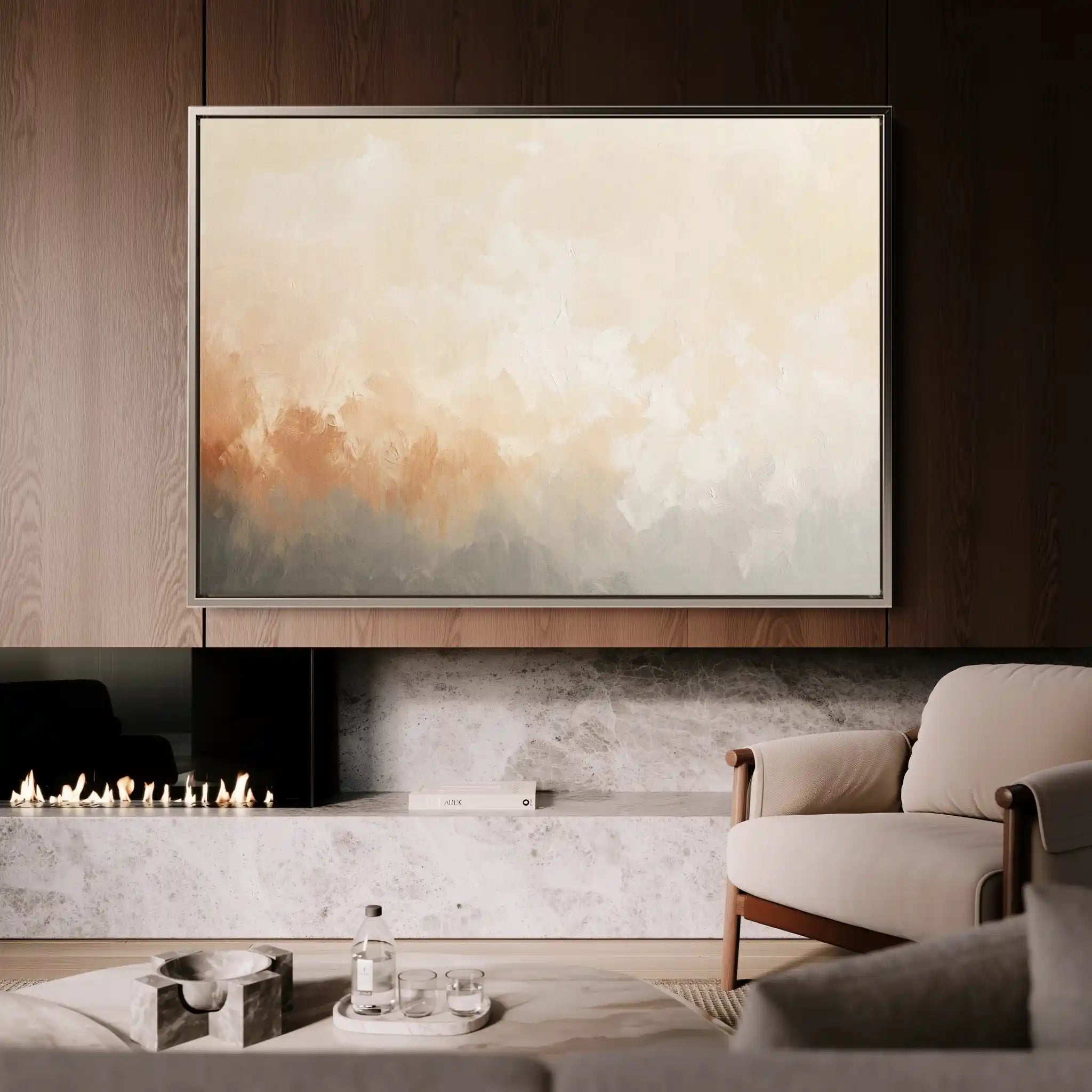 Abstract 396 Canvas Art 18" x 24" / 45 x 60 cm / Black
