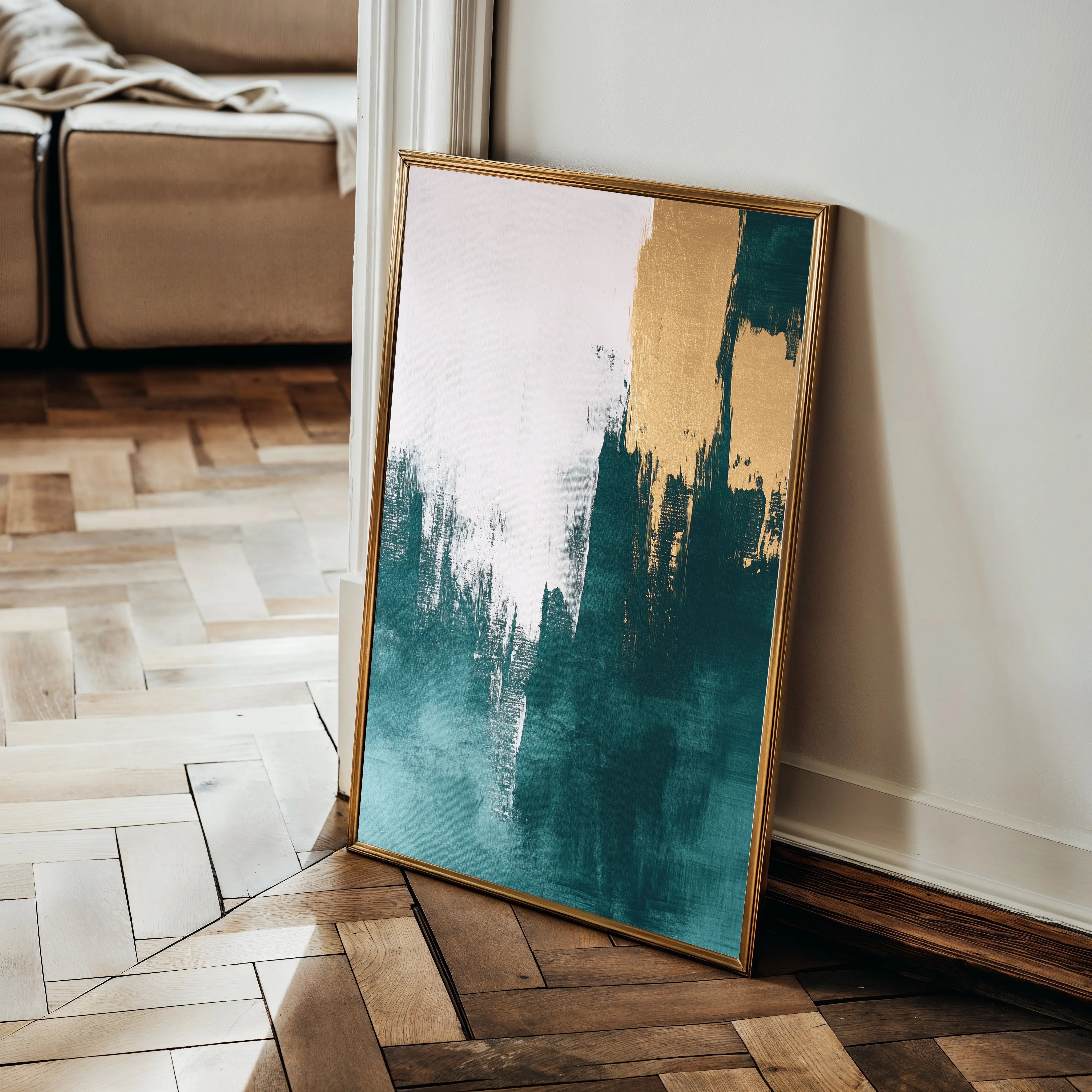 Abstract 399 Canvas Art 18" x 24" / 45 x 60 cm / Black