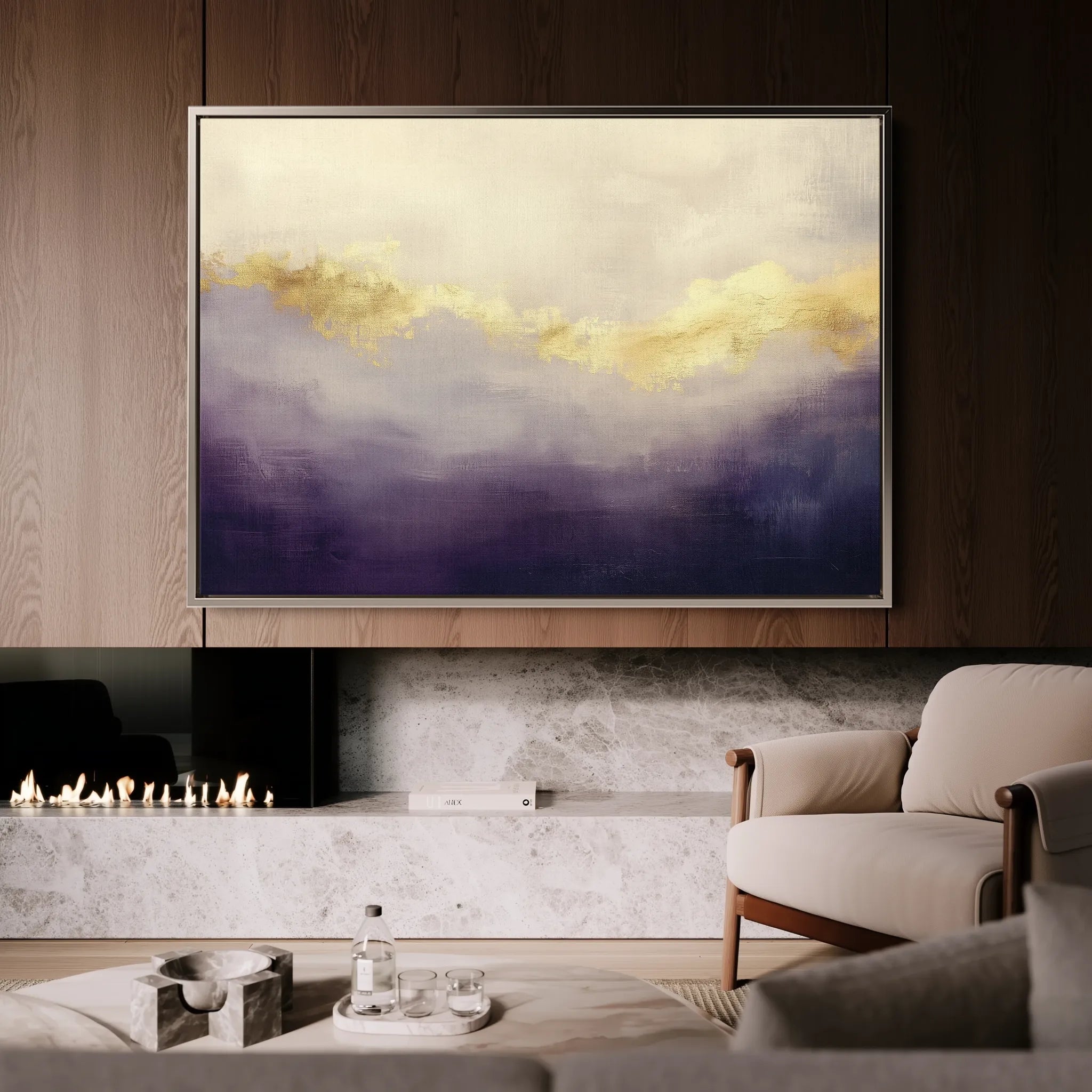 Abstract 401 Canvas Art 18" x 24" / 45 x 60 cm / Black