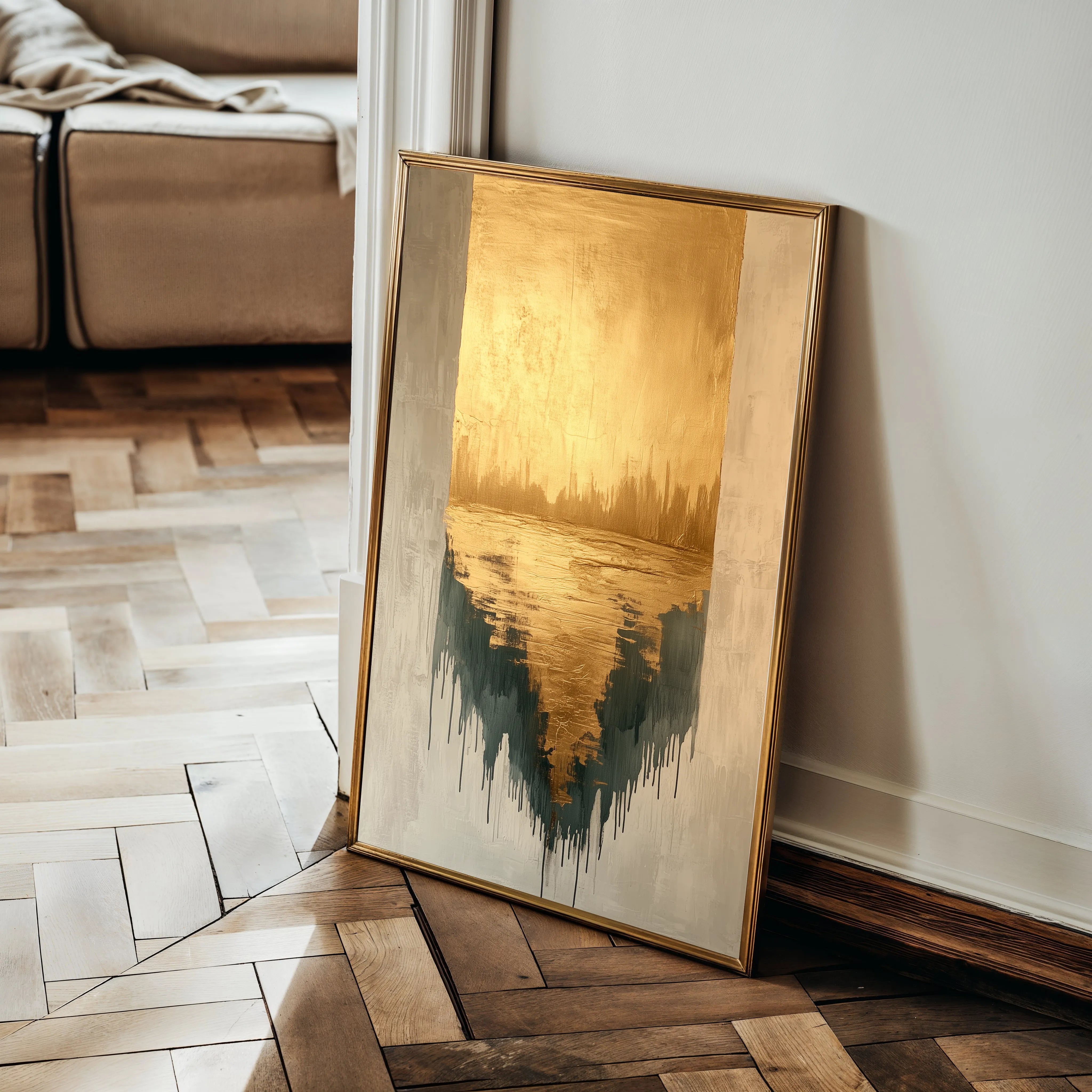 Abstract 403 Canvas Art 18" x 24" / 45 x 60 cm / Black