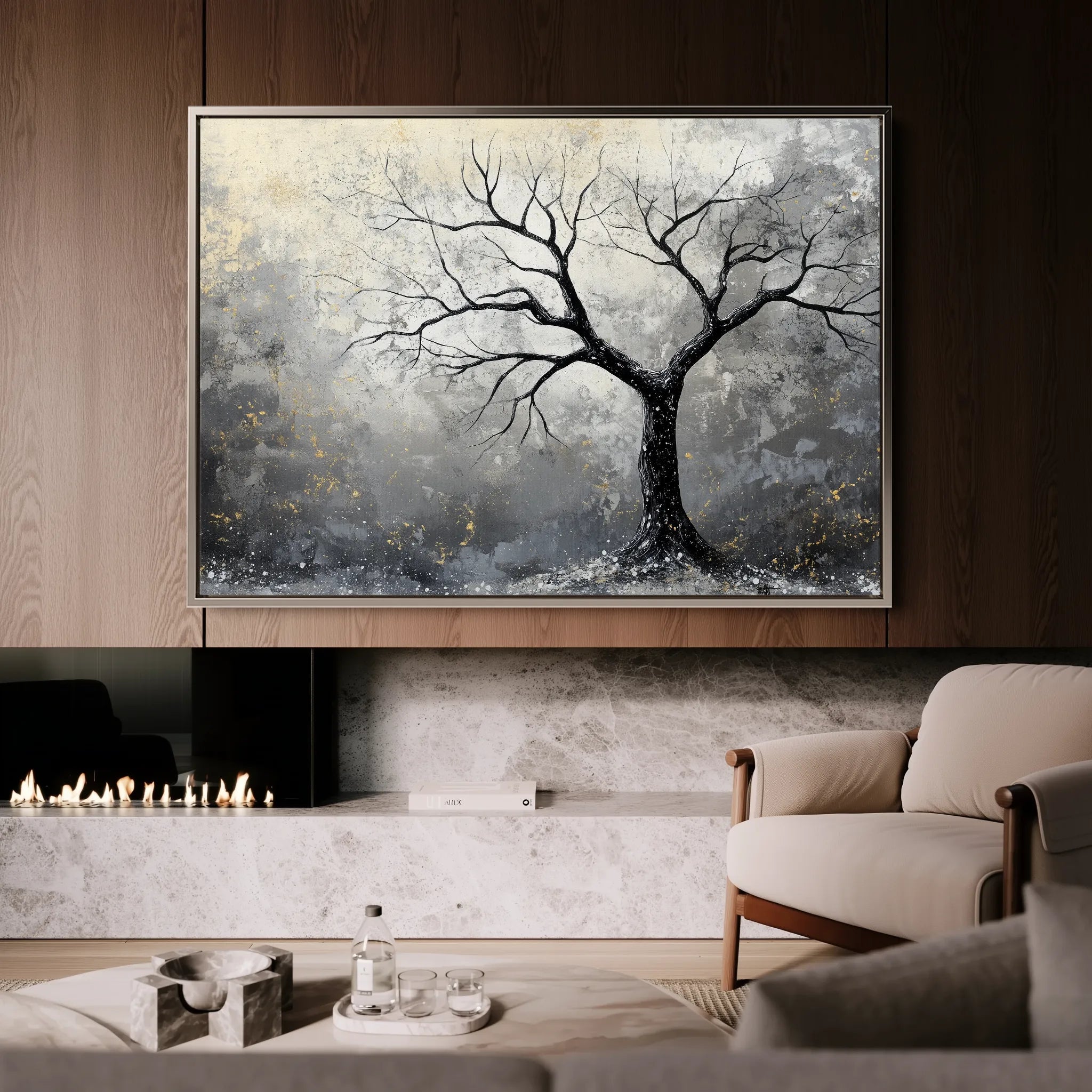 Landscape 404 Canvas Art 18" x 24" / 45 x 60 cm / Black
