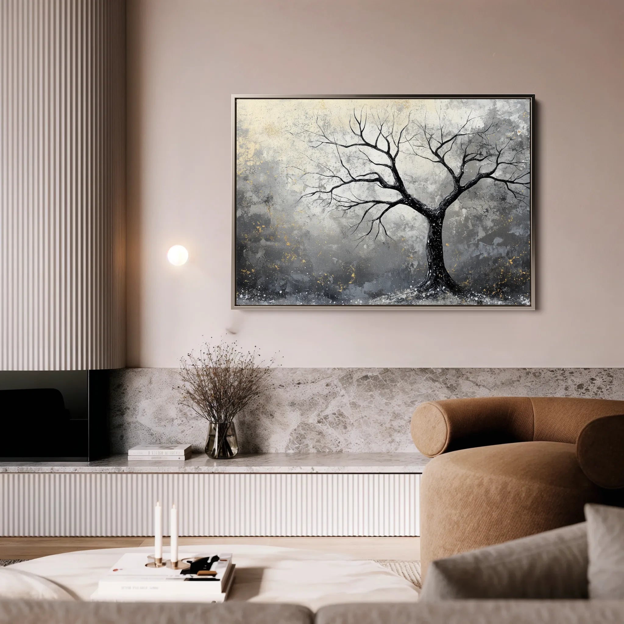 Landscape 404 Canvas Art 18" x 24" / 45 x 60 cm / Black