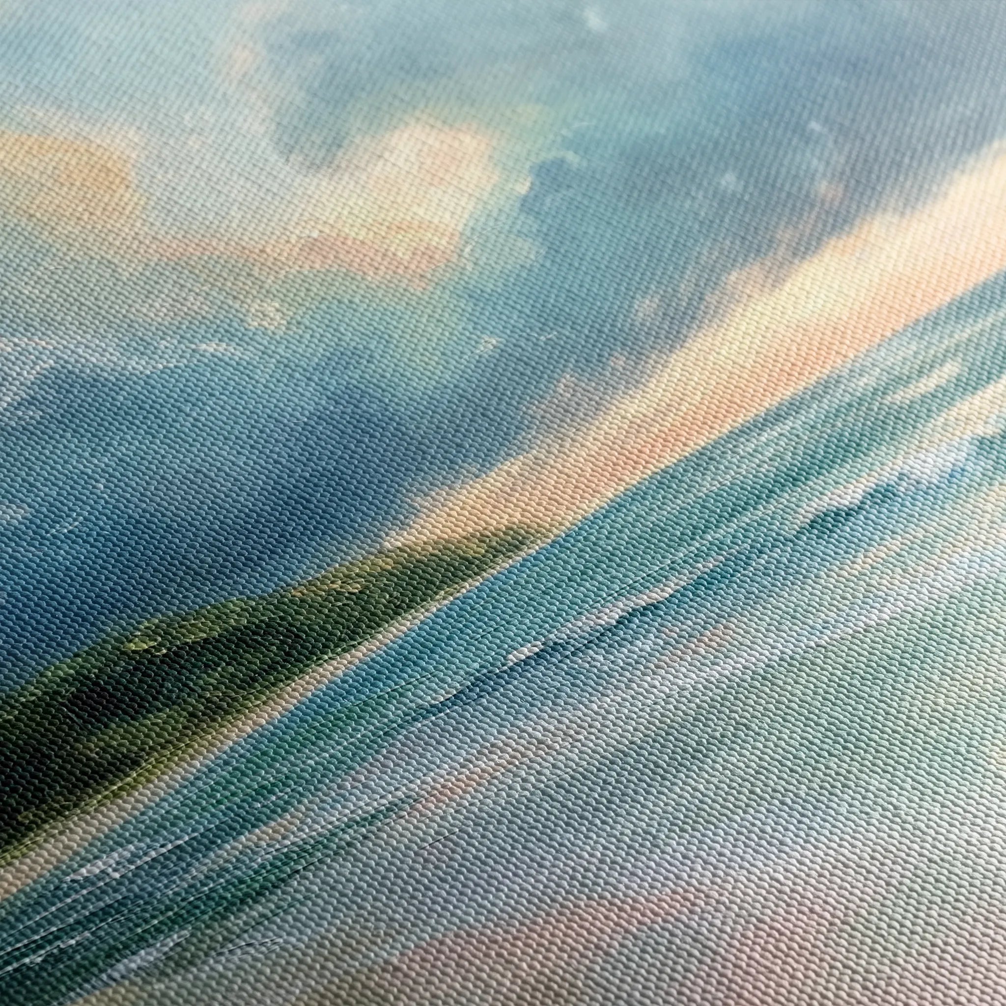 Landscape 411 Canvas Art 16" x 16" / 40 x 40 cm / Black