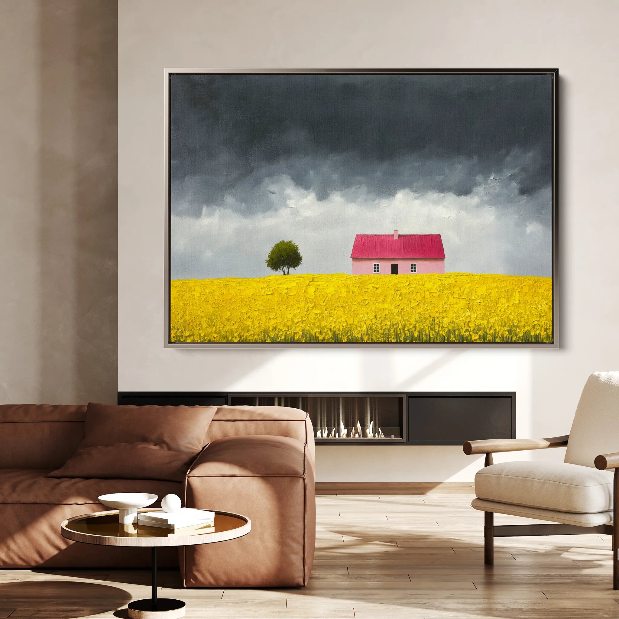Landscape 412 Canvas Art 18" x 24" / 45 x 60 cm / Black