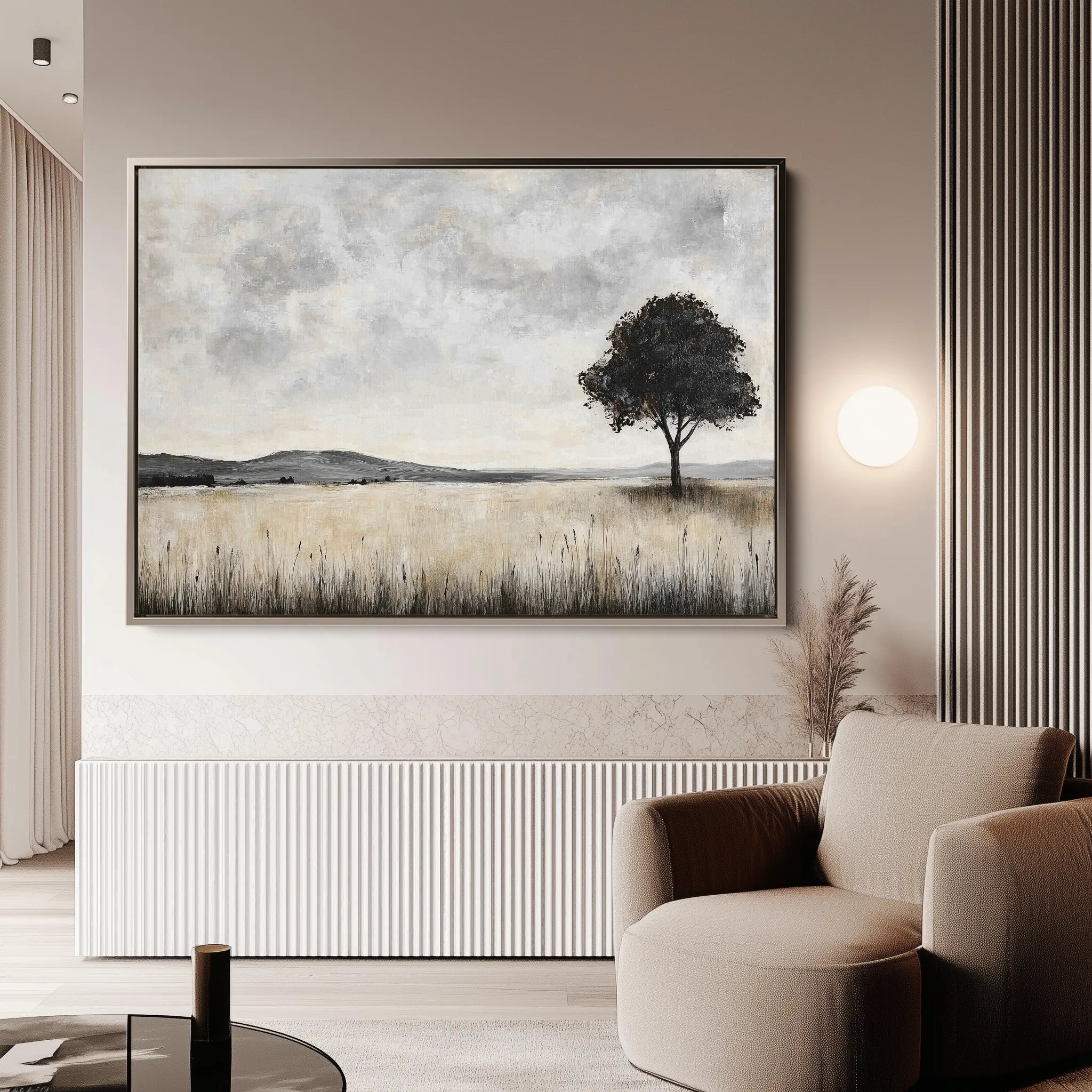 Landscape 413 Canvas Art 18" x 24" / 45 x 60 cm / Black