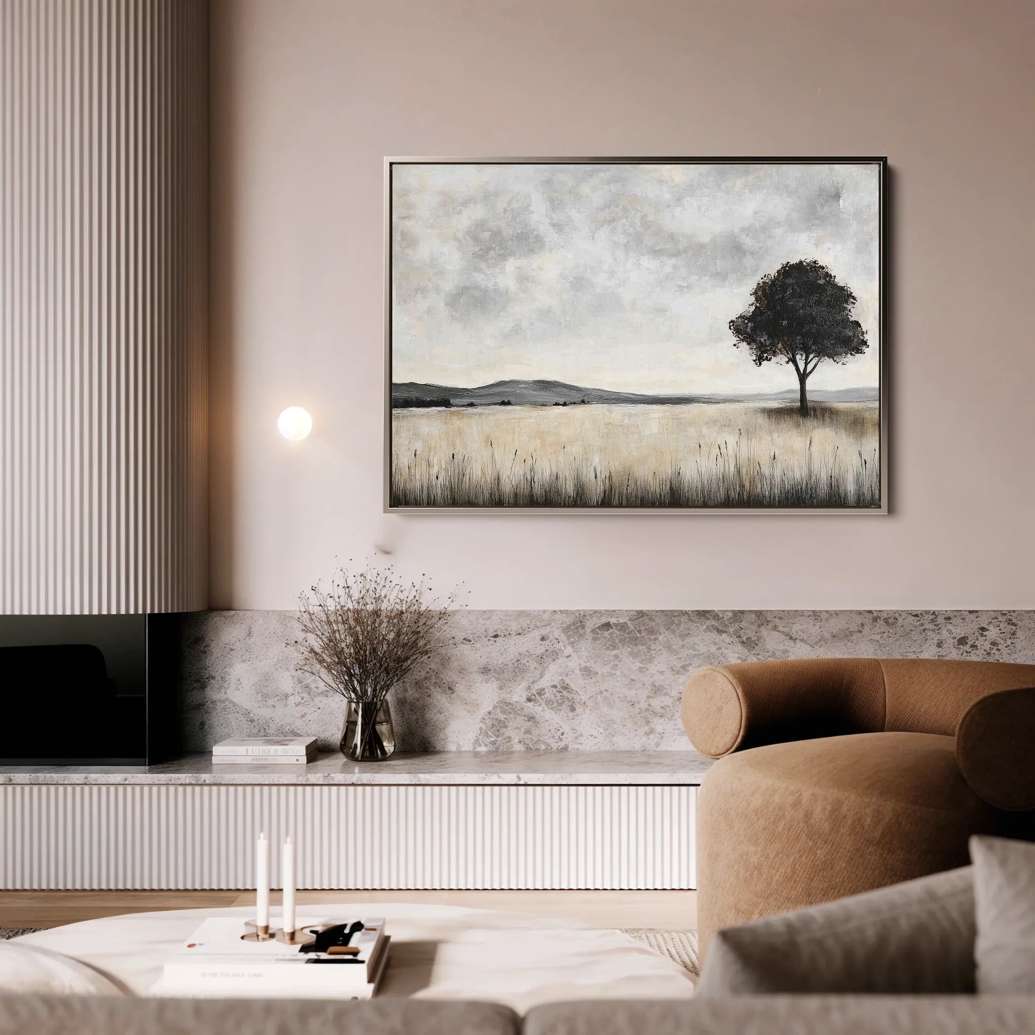 Landscape 413 Canvas Art 18" x 24" / 45 x 60 cm / Black